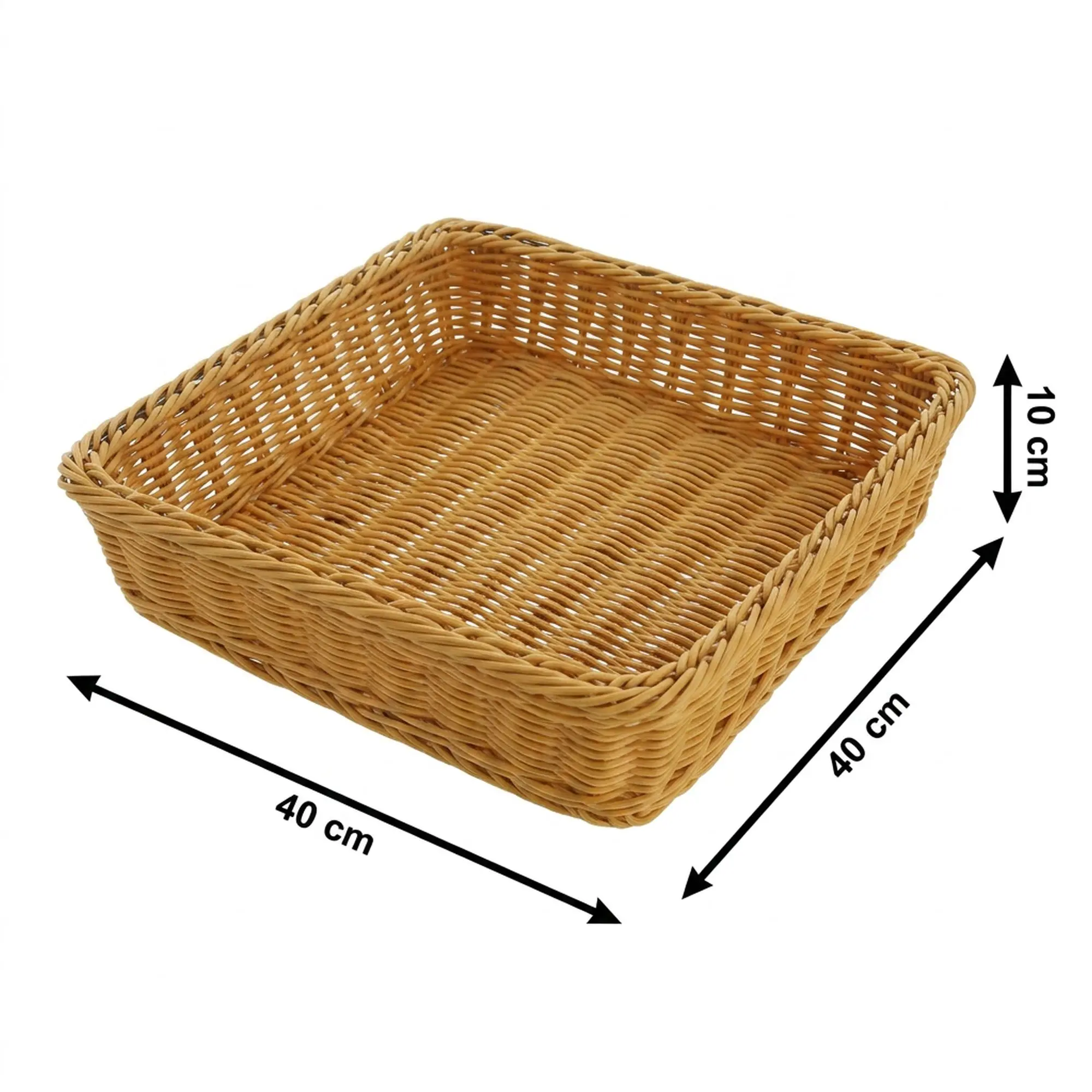 Auslagekorb "Poly" 40 x 40 x 10 cm  im Frank Flechtwaren Online Shop für Badezimmer kaufen