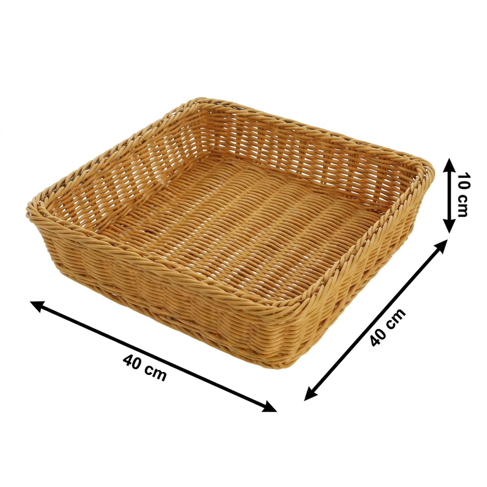 Auslagekorb "Poly" 40 x 40 x 10 cm  im Frank Flechtwaren Online Shop für Badezimmer kaufen