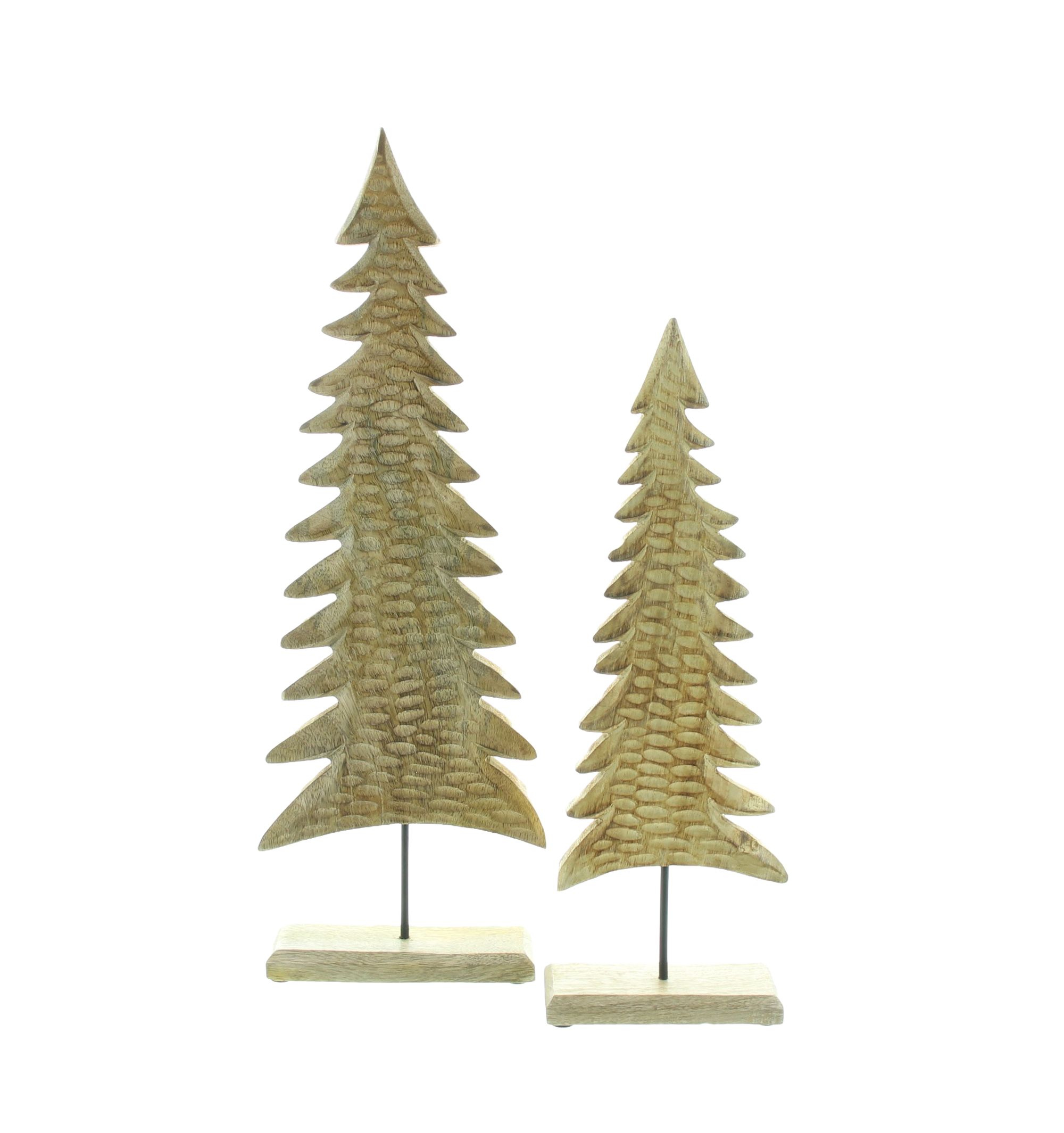 Deko-Tanne "Wood", 2er Set  im Frank Flechtwaren Online Shop für Tannenbäume kaufen
