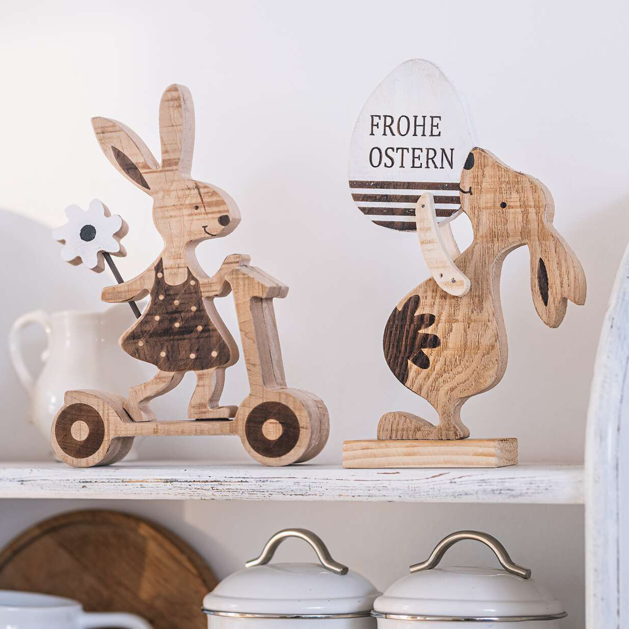 Hase "Frohe Ostern"  im Frank Flechtwaren Online Shop kaufen