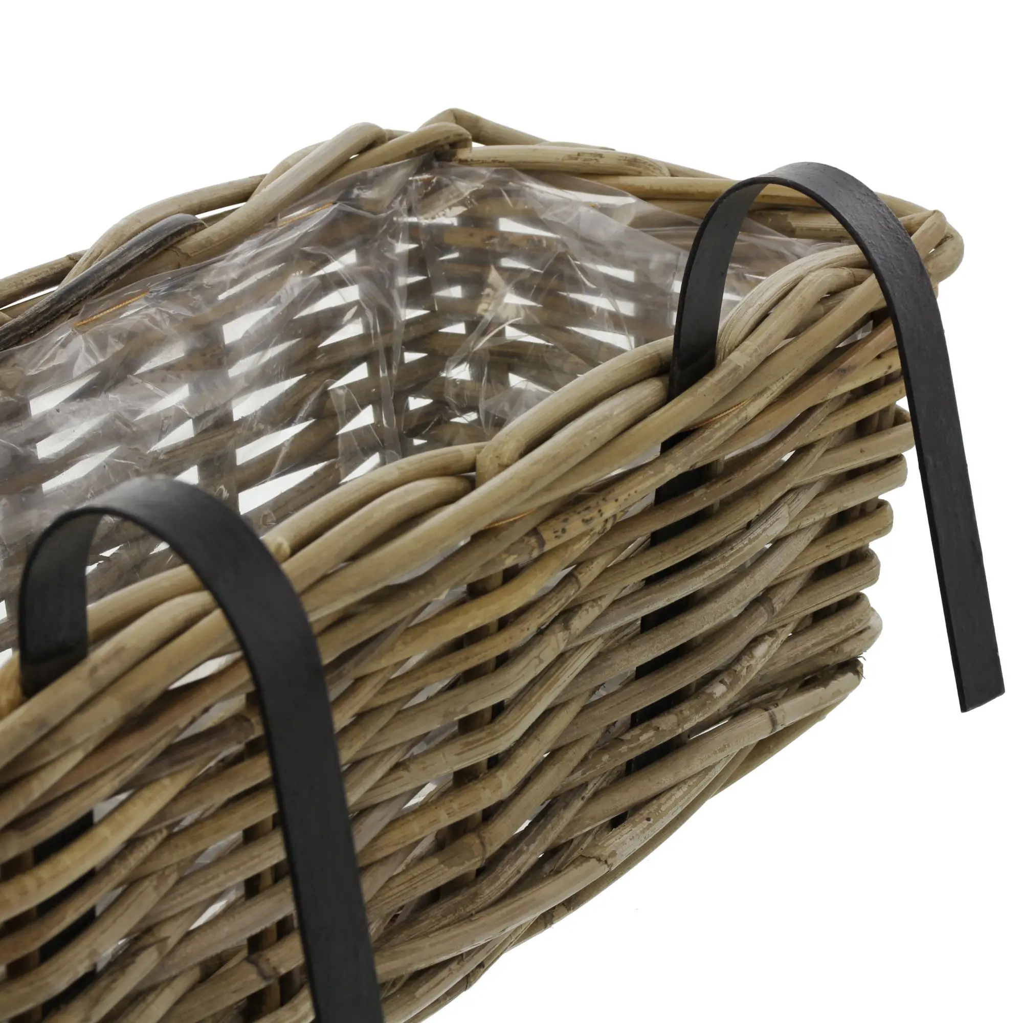 Balkonpflanzer "Rattan", mittel  im Frank Flechtwaren Online Shop für Pflanztöpfe kaufen