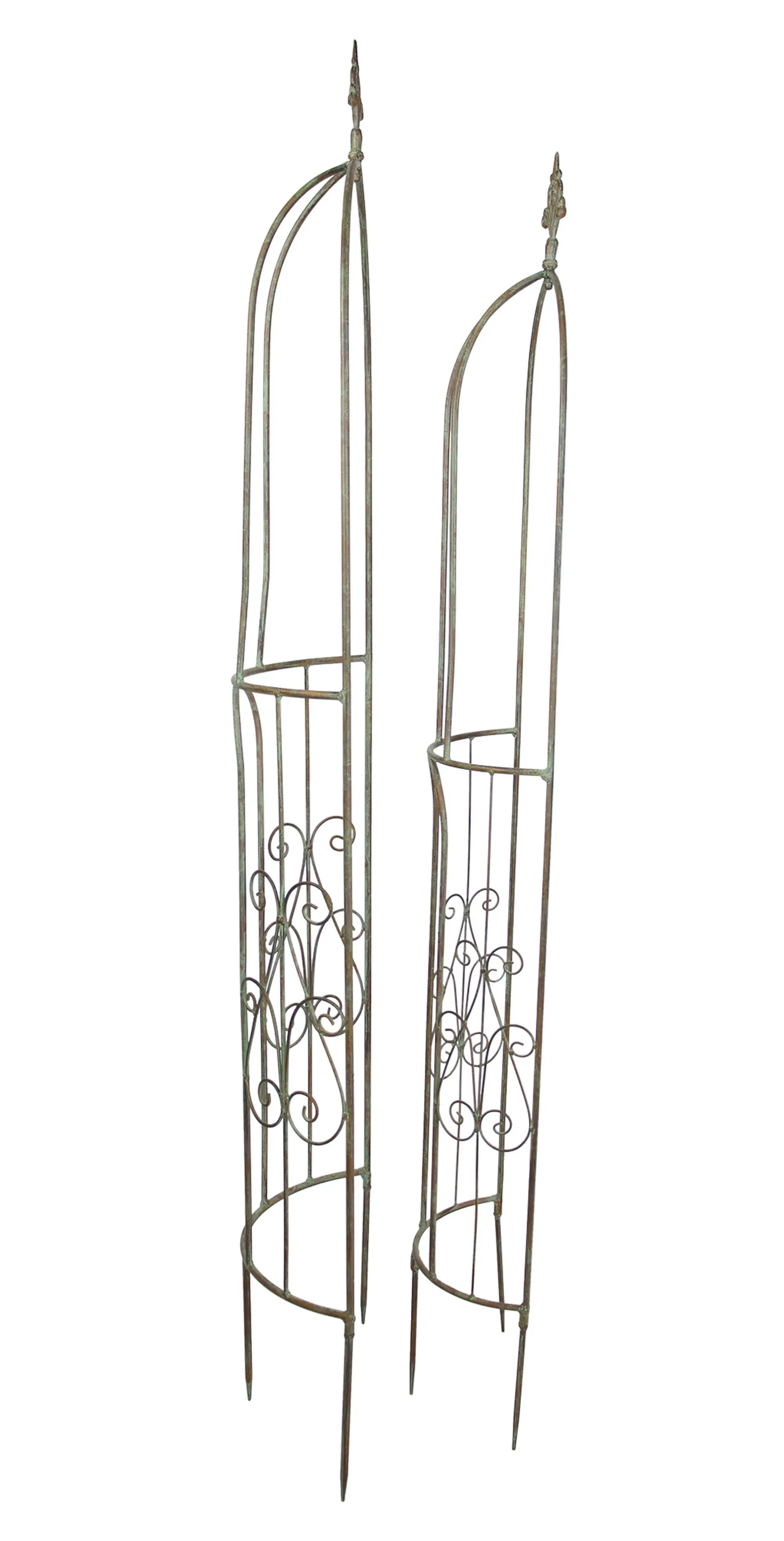 Rankturm "Lilie", 2er Set, halbrund im Frank Flechtwaren Online Shop für Gartenstecker kaufen Rankturm "Lilie", 2er Set, halbrund im Frank Flechtwaren Online Shop für Gartenstecker kaufen