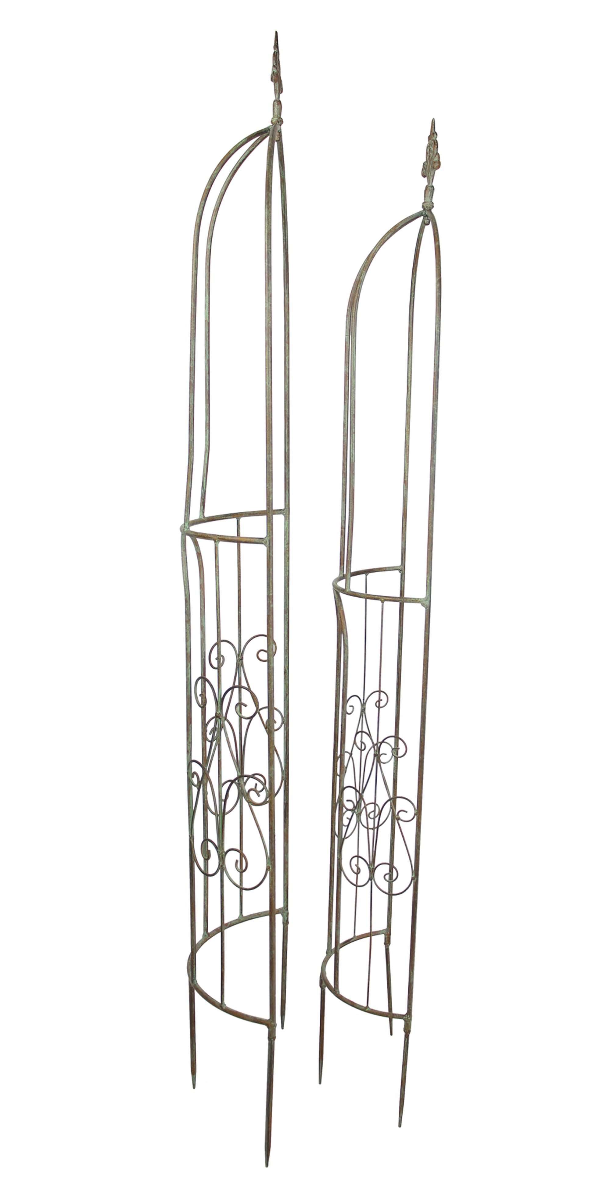Rankturm "Lilie", 2er Set, halbrund im Frank Flechtwaren Online Shop für Gartenstecker kaufen Rankturm "Lilie", 2er Set, halbrund im Frank Flechtwaren Online Shop für Gartenstecker kaufen