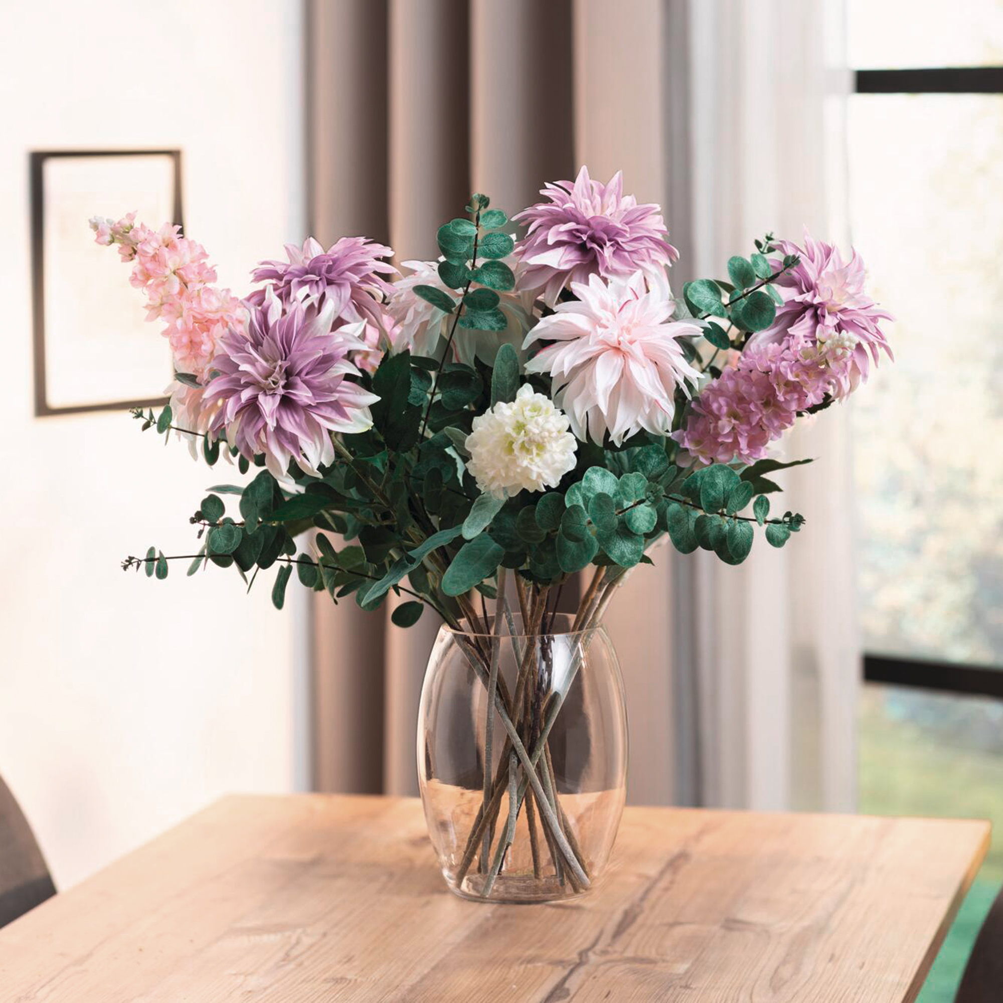 Blume "Orchideen-Dahlie", 2er Set  im Frank Flechtwaren Online Shop für Kunstpflanzen kaufen