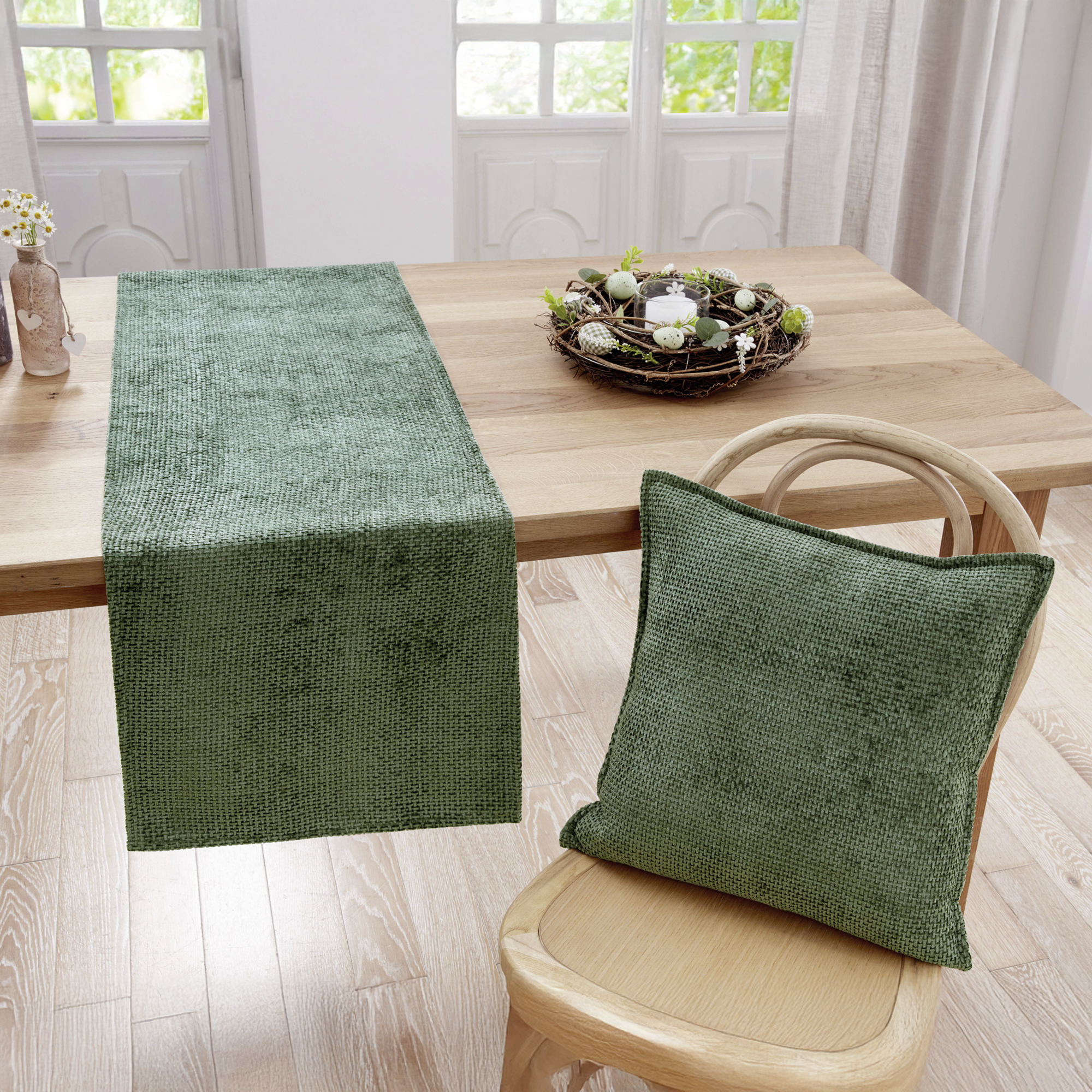 Tischläufer "Chenille" im Frank Flechtwaren Online Shop für Ostern kaufen Tischläufer "Chenille" im Frank Flechtwaren Online Shop für Ostern kaufen