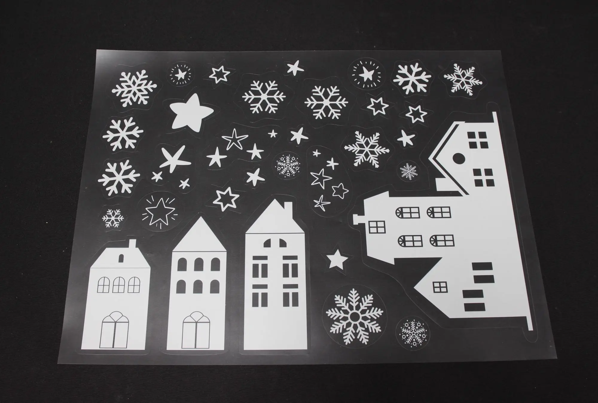 Fenstersticker "Winterhäuser", 109er Set im Frank Flechtwaren Online Shop für Scandi-Look kaufen Fenstersticker "Winterhäuser", 109er Set im Frank Flechtwaren Online Shop für Scandi-Look kaufen