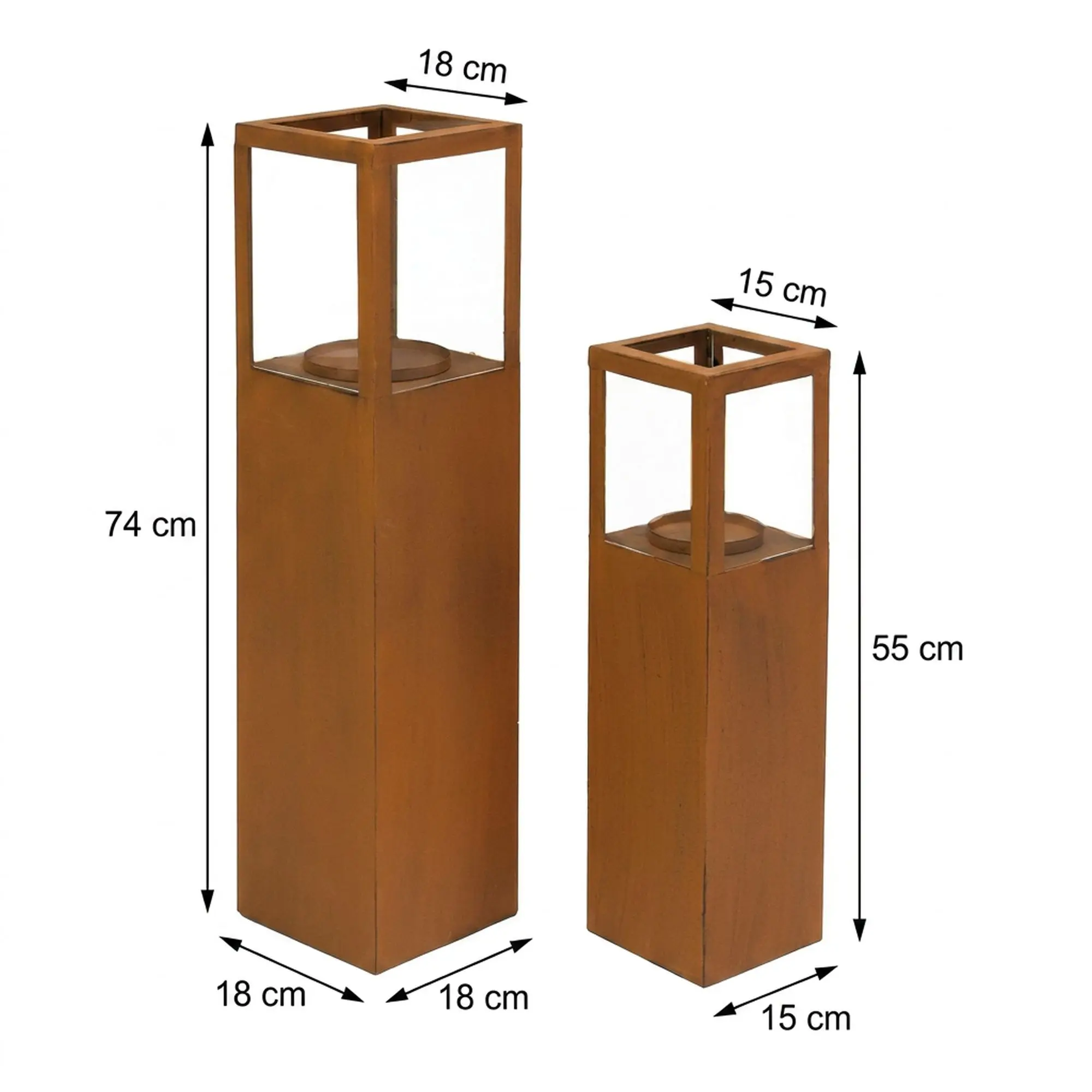 Windlichtsäule "Trend", 2er Set  im Frank Flechtwaren Online Shop für Laternen &amp; Co. kaufen