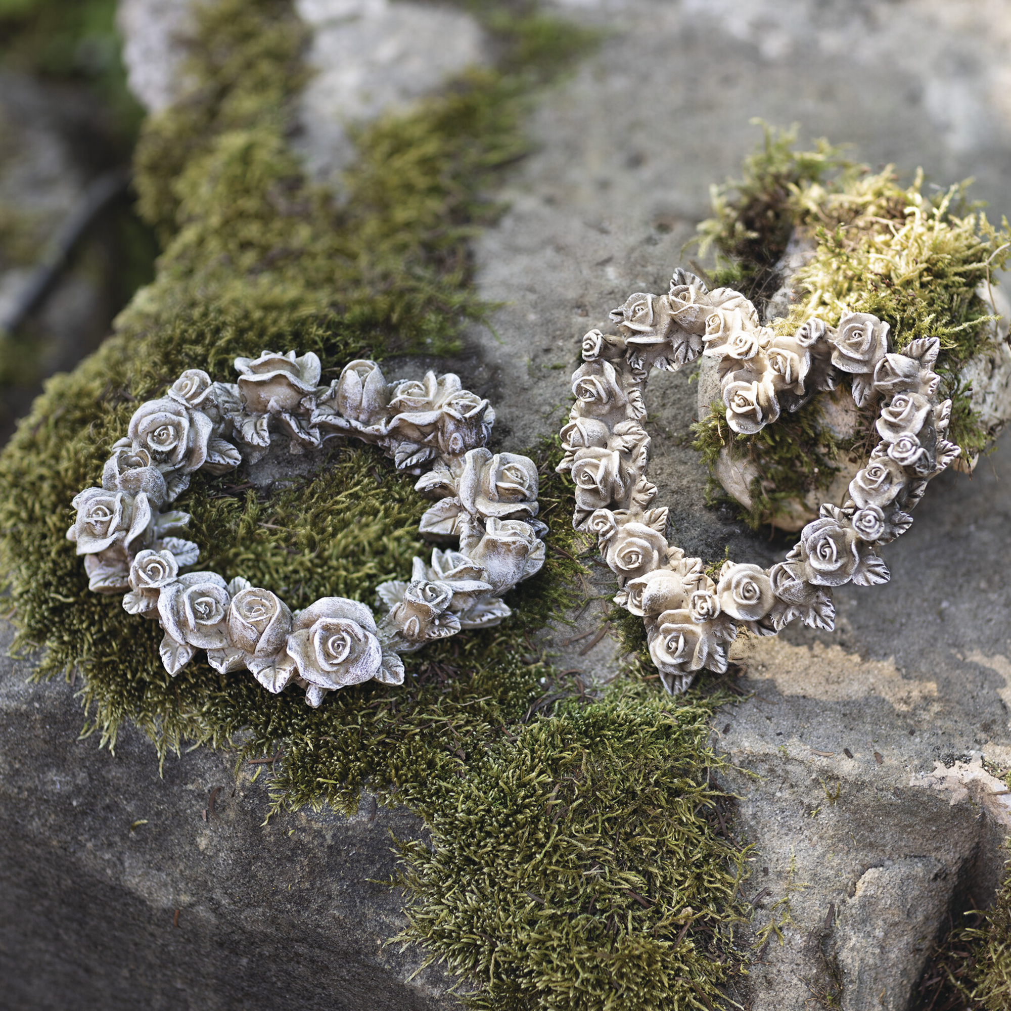 Rosendeko "Herz &amp; Kranz", 2er Set  im Frank Flechtwaren Online Shop kaufen