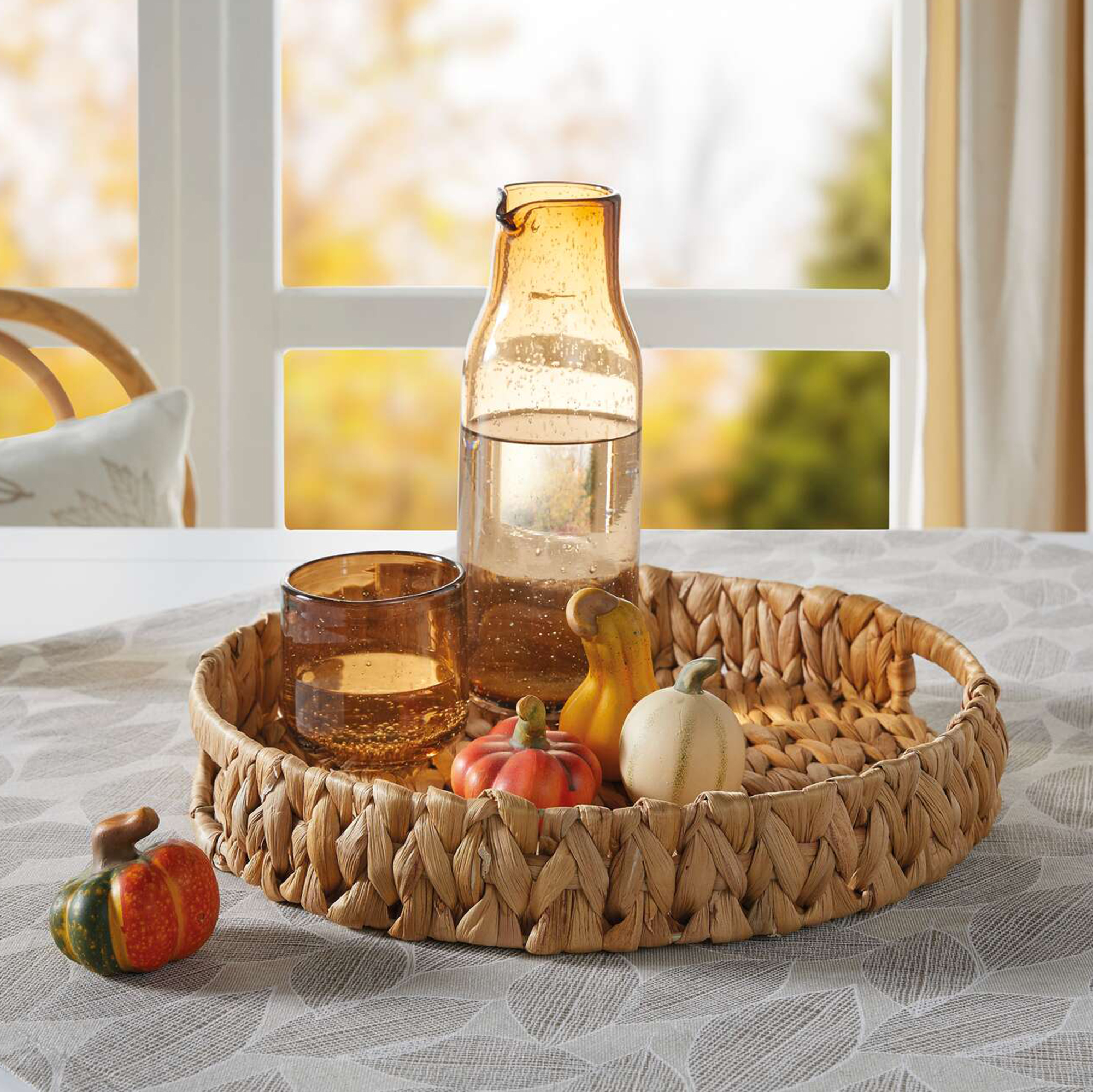 Tablett "Wasserhyazinthe", rund im Frank Flechtwaren Online Shop für Herbst kaufen Tablett "Wasserhyazinthe", rund im Frank Flechtwaren Online Shop für Herbst kaufen