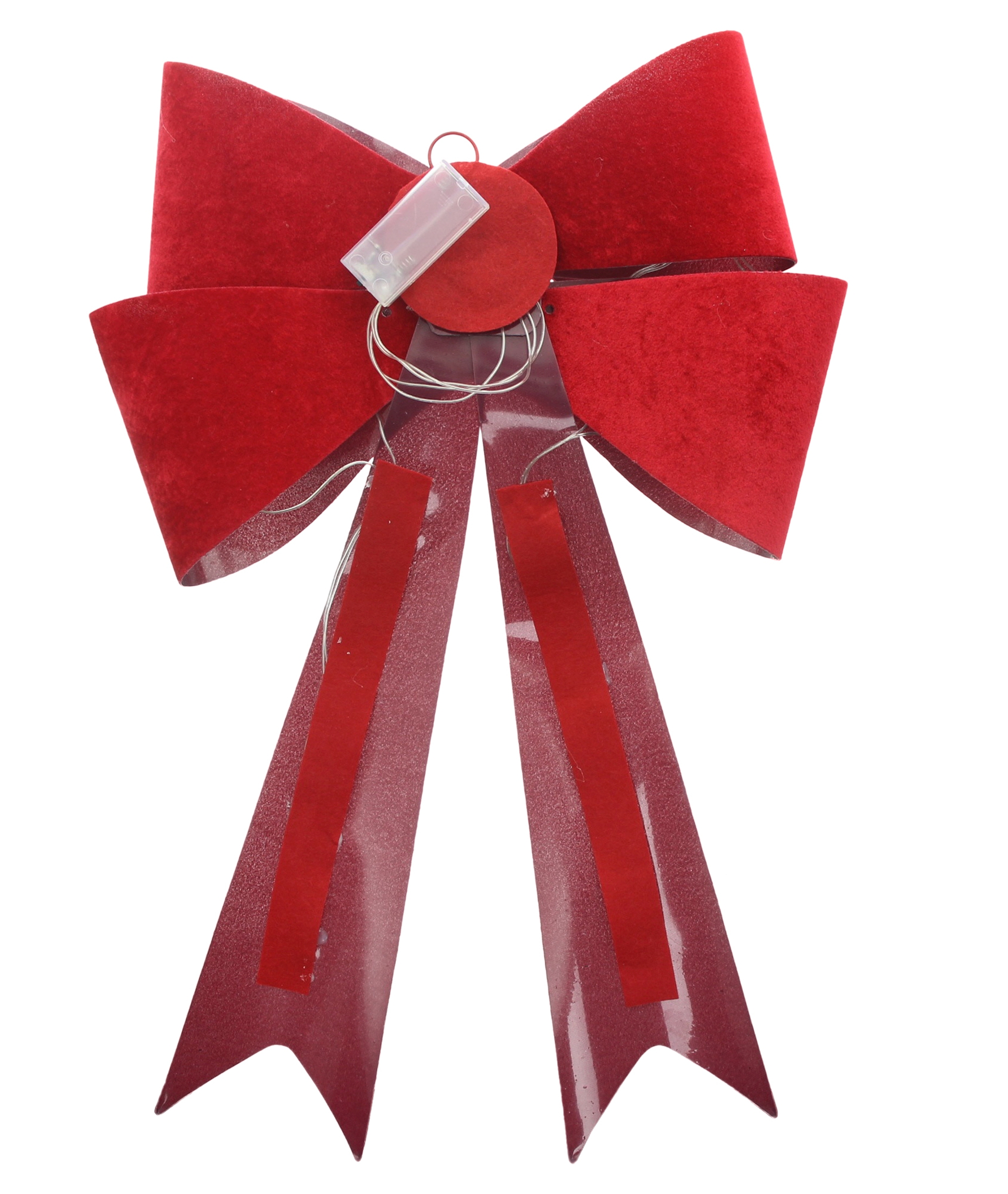 LED-Schleife "Rot"  im Frank Flechtwaren Online Shop für LED-Deko kaufen