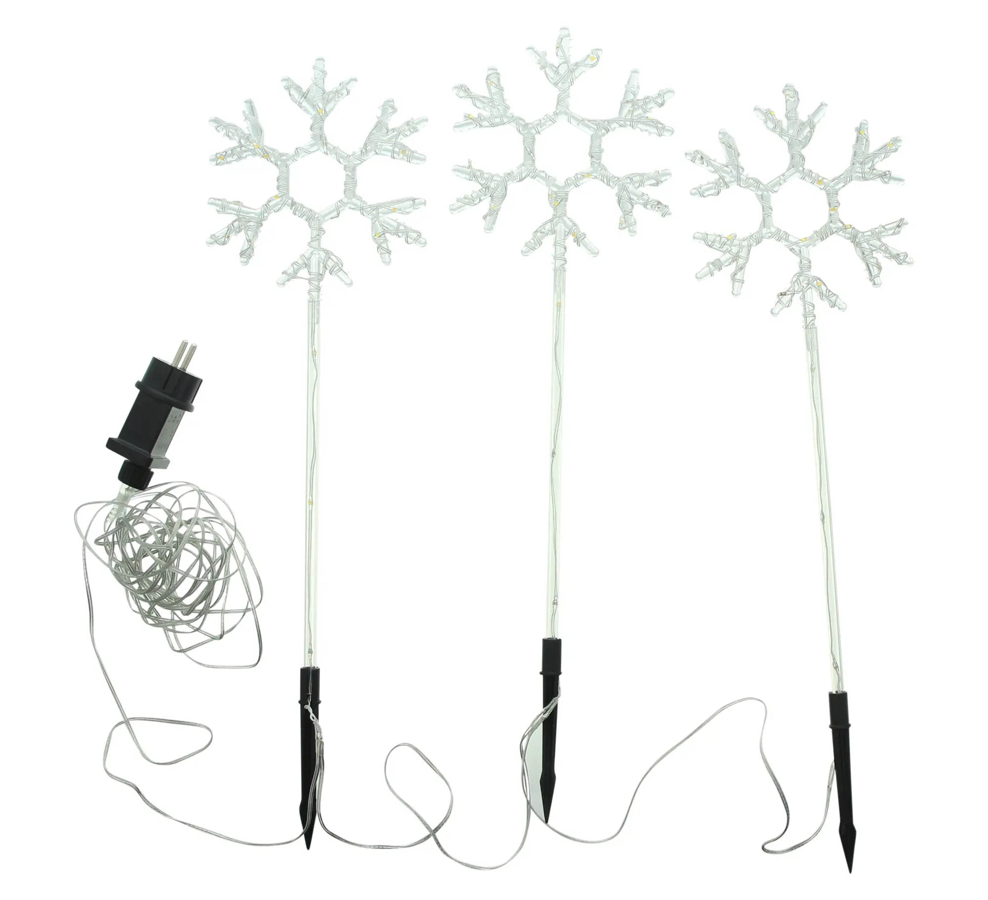LED-Stecker "Schneeflocke"  im Frank Flechtwaren Online Shop für LED-Deko kaufen