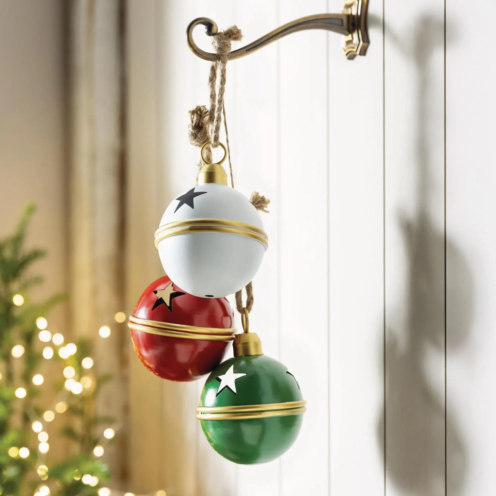 Weihnachtsglocke "Sterne", 3er Set  im Frank Flechtwaren Online Shop kaufen