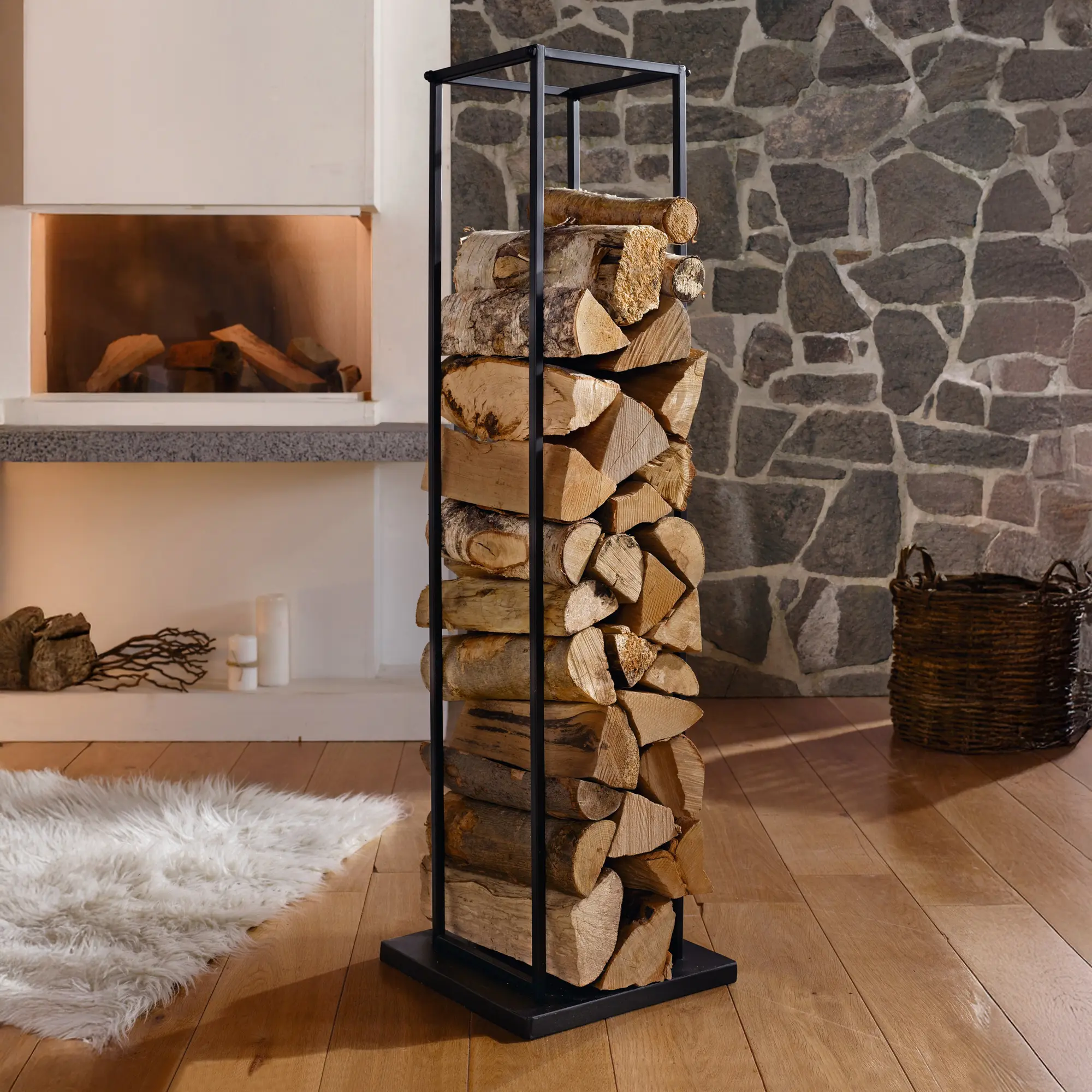 Kaminholzständer "Modern"  im Frank Flechtwaren Online Shop kaufen