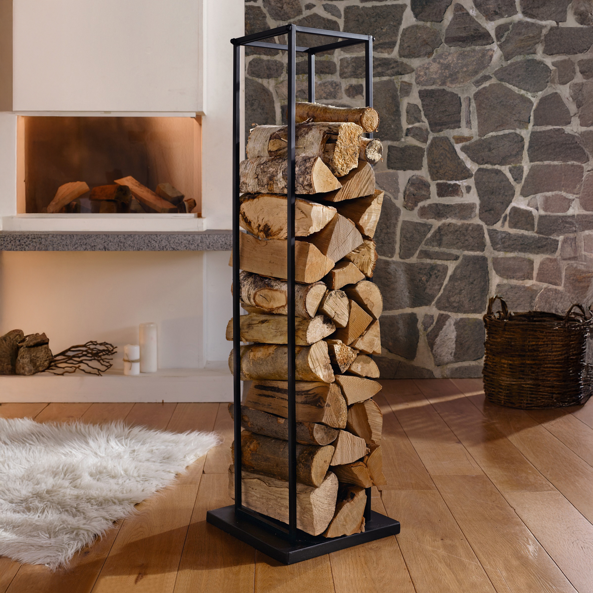 Kaminholzständer "Modern"  im Frank Flechtwaren Online Shop kaufen