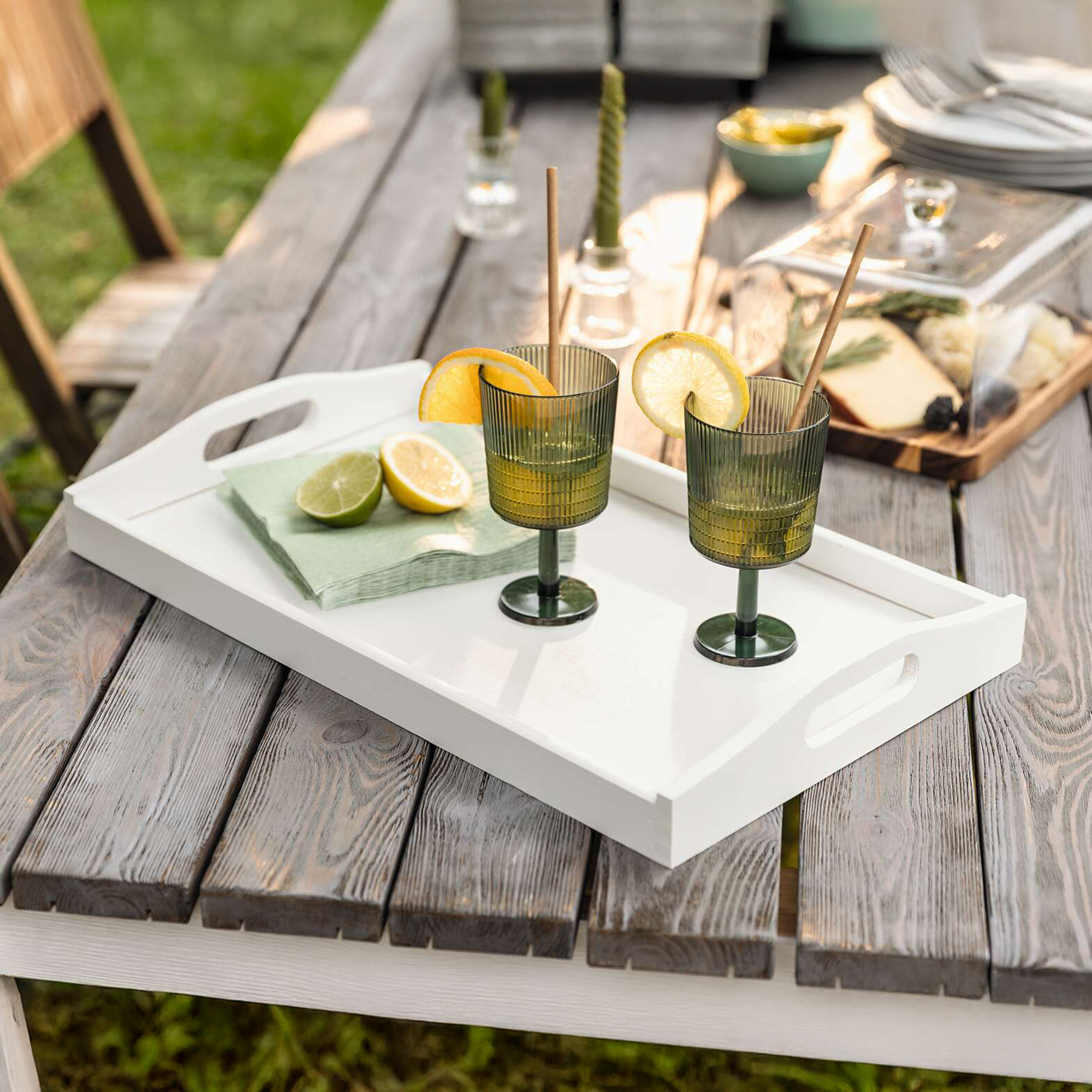 Tablett "Simply White"  im Frank Flechtwaren Online Shop kaufen