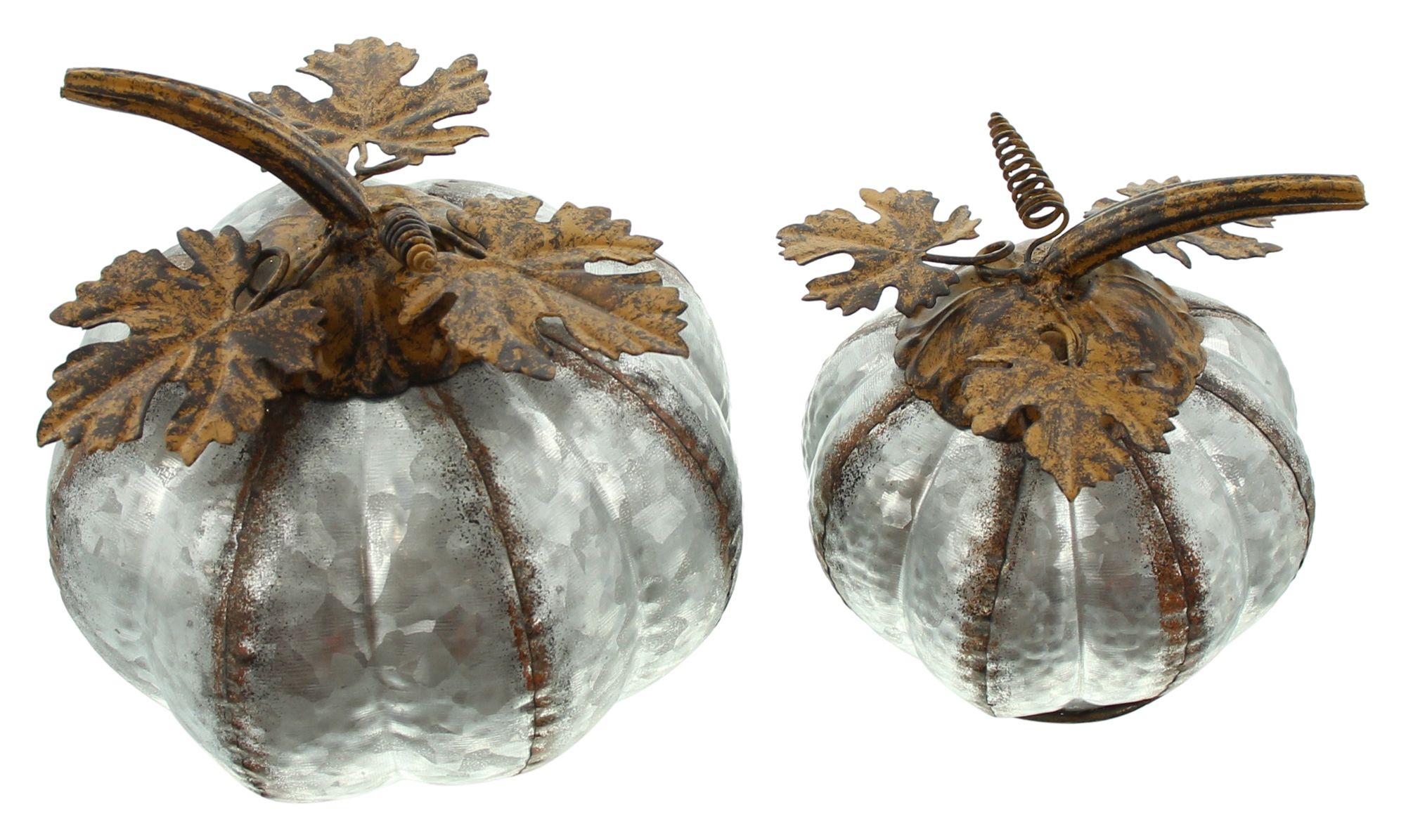 Metallkürbis "Rostblätter", 2er Set im Frank Flechtwaren Online Shop für Herbst kaufen Metallkürbis "Rostblätter", 2er Set im Frank Flechtwaren Online Shop für Herbst kaufen