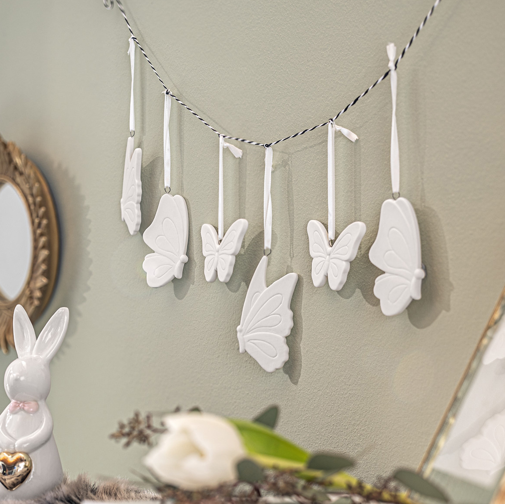 Acheter Lot de 12 suspensions "papillon"  dans la boutique en ligne de Frank Flechtwaren