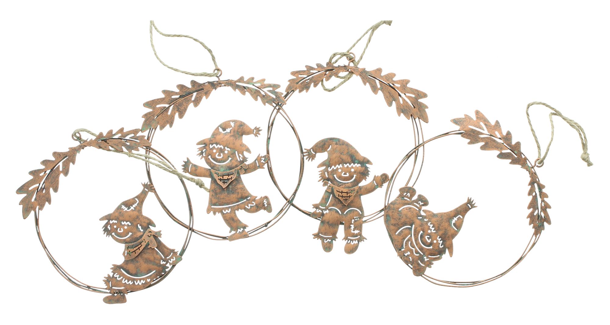 Hänger "Vogelscheuche", 4er Set  im Frank Flechtwaren Online Shop für Herbst kaufen