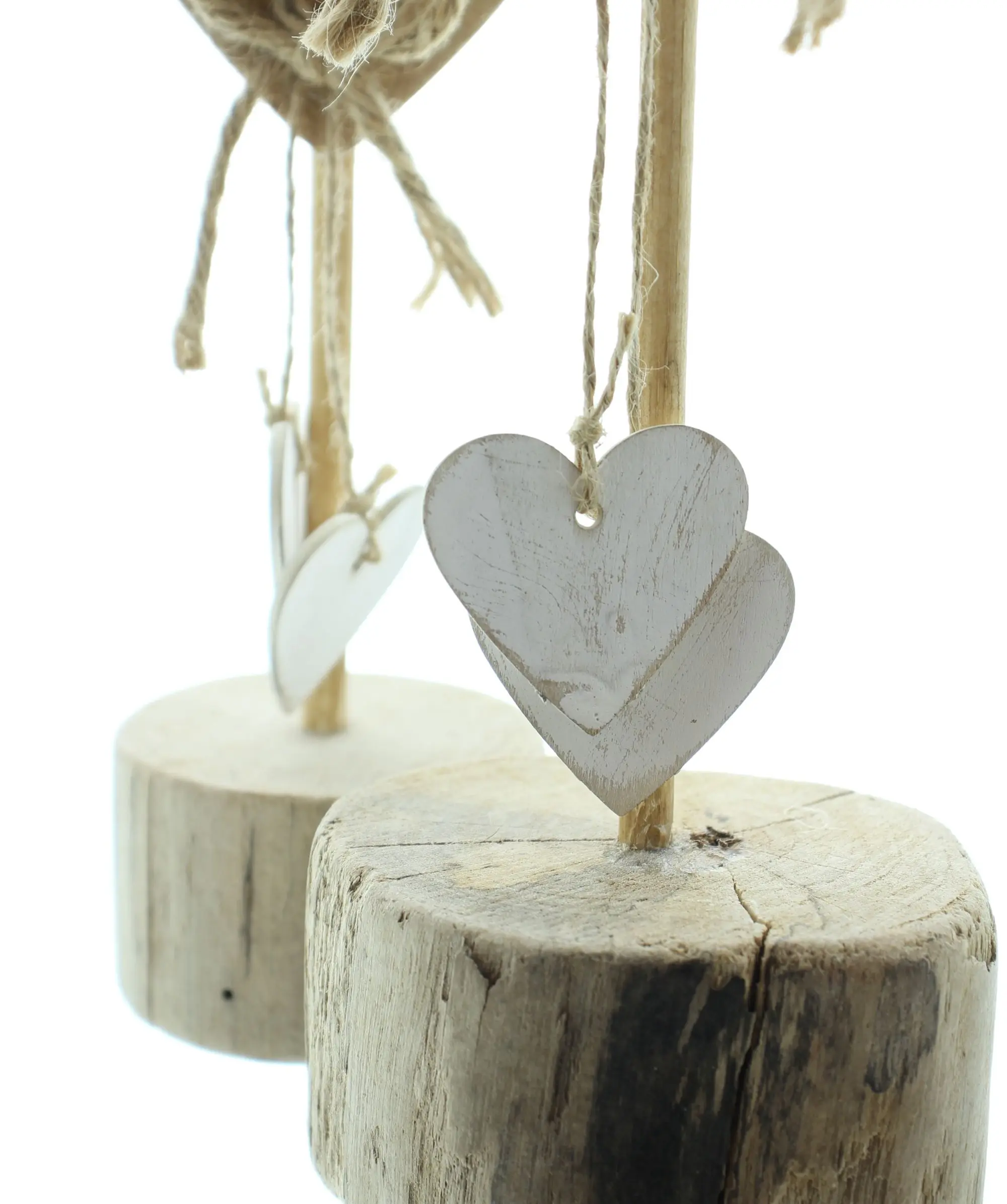 Holzdeko "Herzchen", 2er Set  im Frank Flechtwaren Online Shop für Ostern kaufen