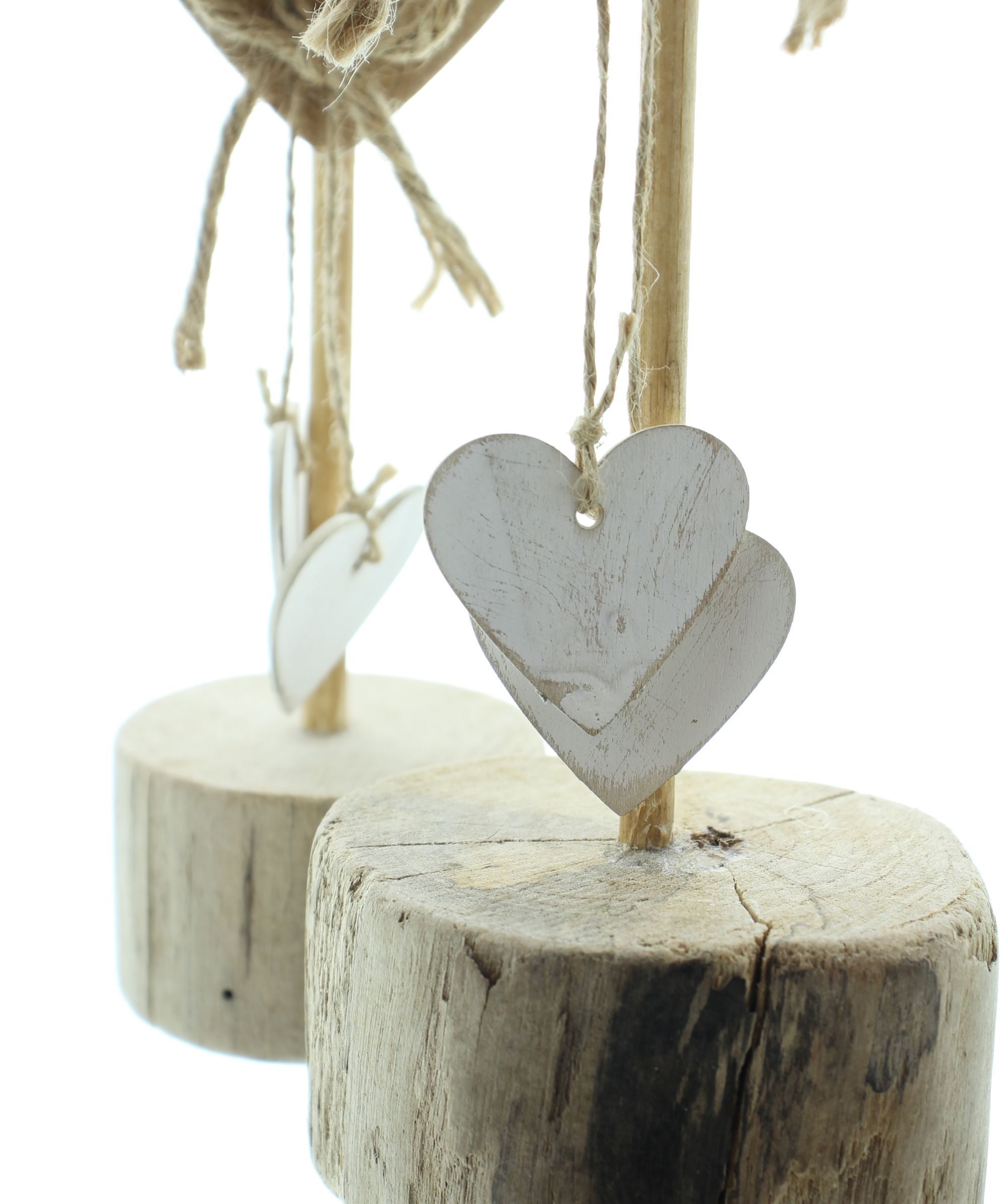 Holzdeko "Herzchen", 2er Set  im Frank Flechtwaren Online Shop für Ostern kaufen