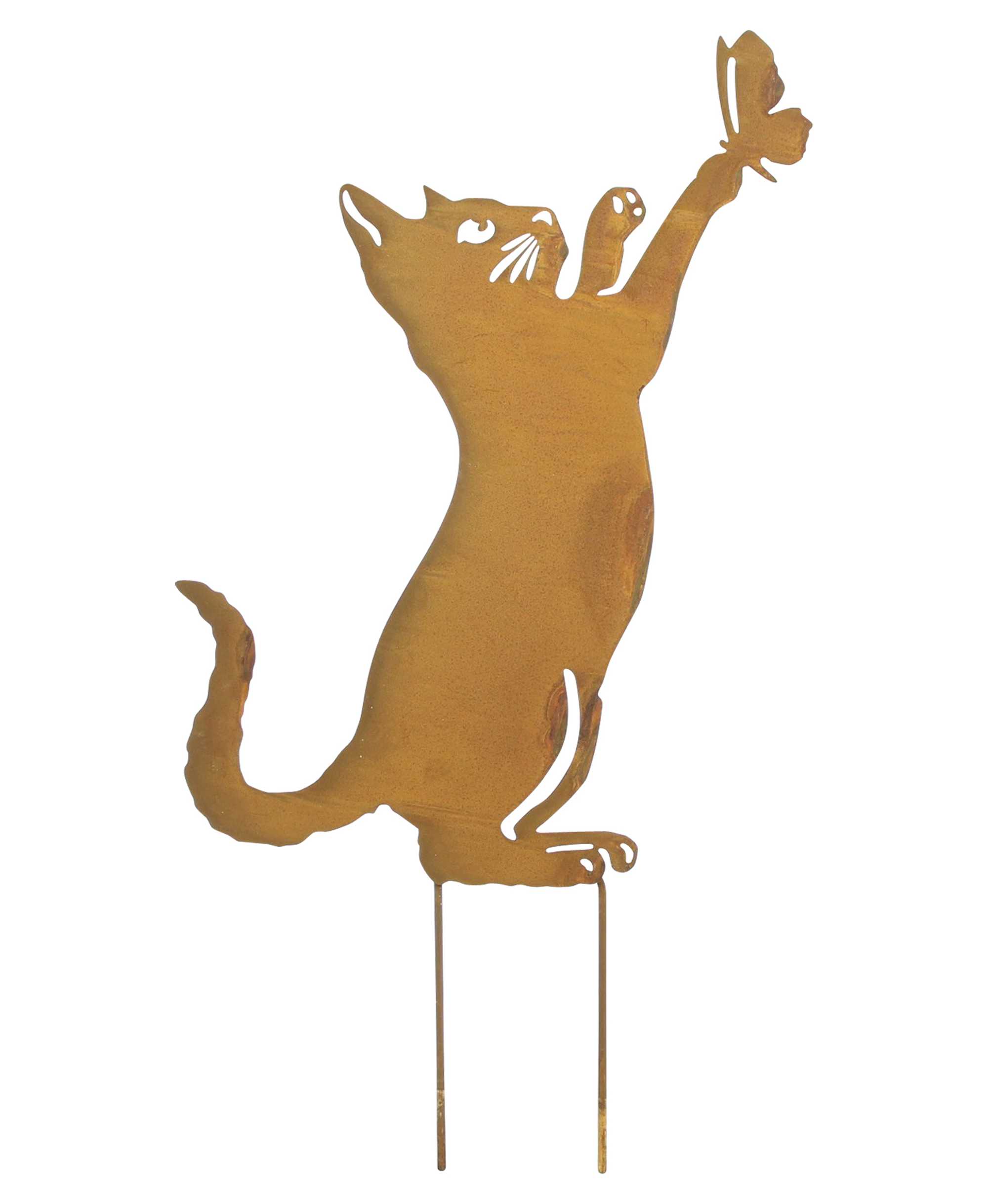 Gartenstecker "Katze mit Schmetterling"  im Frank Flechtwaren Online Shop für Ostern kaufen