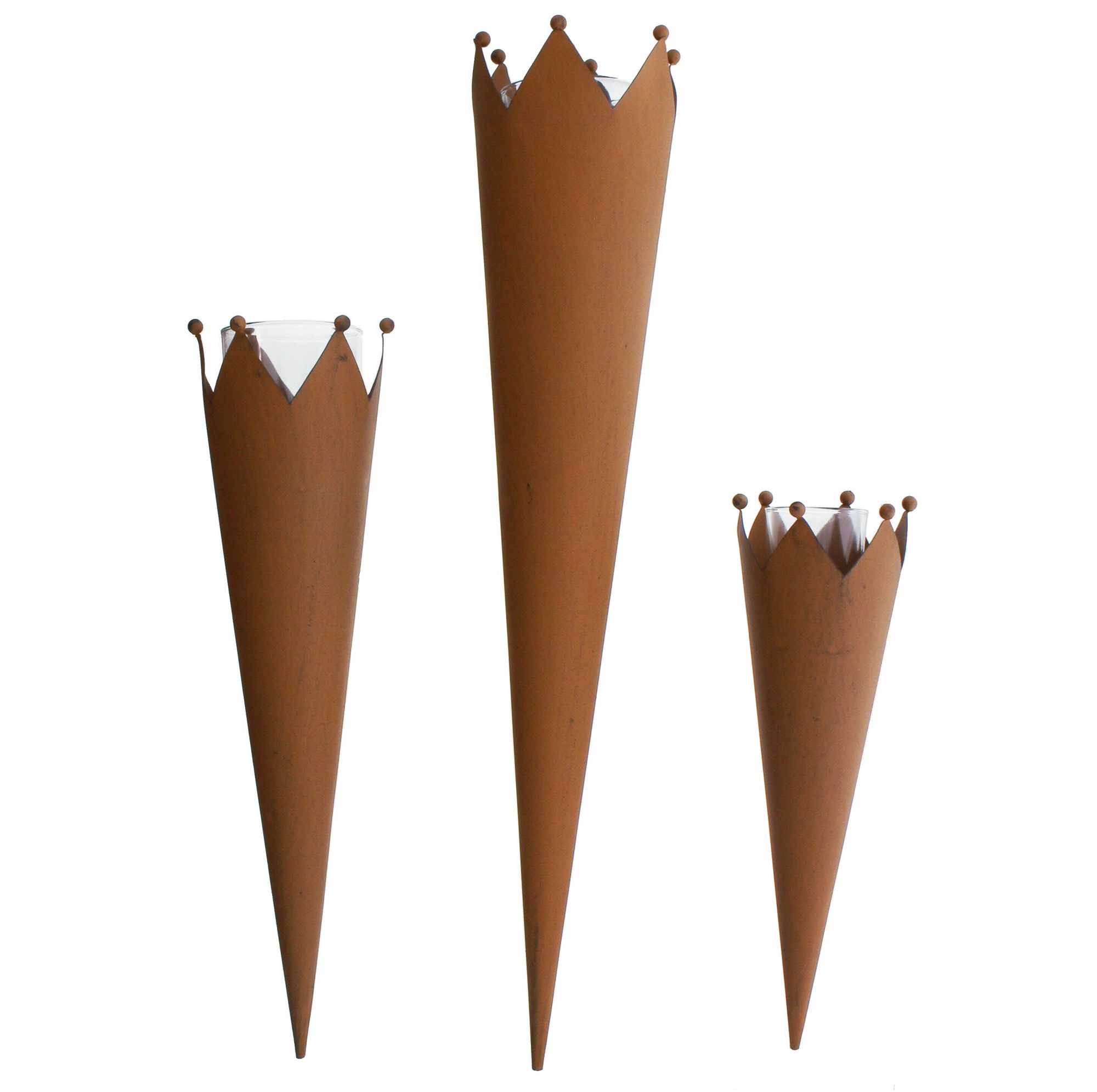 Krönchenstecker "Rostoptik", 3er Set im Frank Flechtwaren Online Shop für Weihnachten kaufen Krönchenstecker "Rostoptik", 3er Set im Frank Flechtwaren Online Shop für Weihnachten kaufen