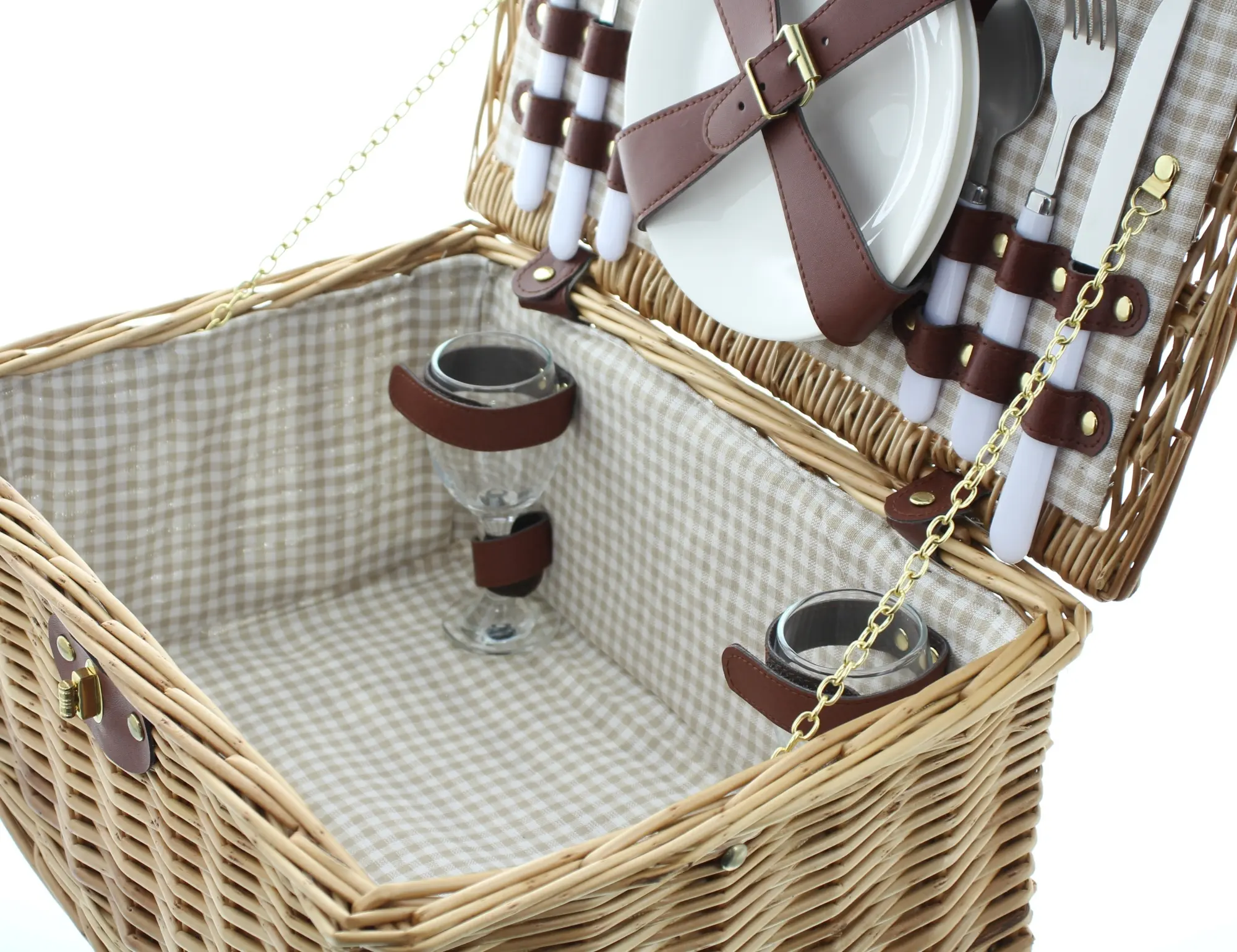 Picknickkorb "Duo", 16tlg.  im Frank Flechtwaren Online Shop für Picknickkörbe kaufen