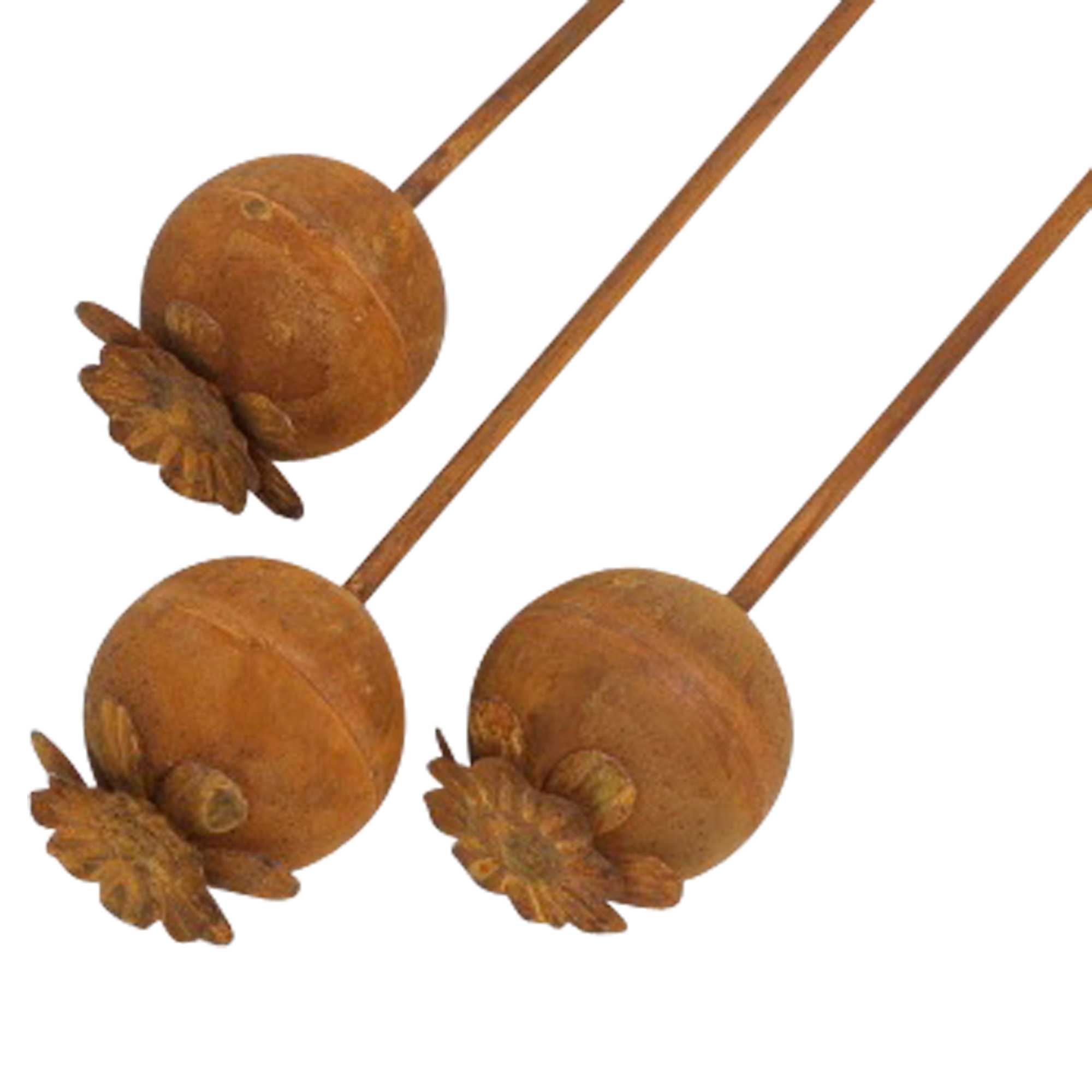 Gartenstecker "Mohn", 3er Set im Frank Flechtwaren Online Shop für Gartenstecker kaufen Gartenstecker "Mohn", 3er Set im Frank Flechtwaren Online Shop für Gartenstecker kaufen