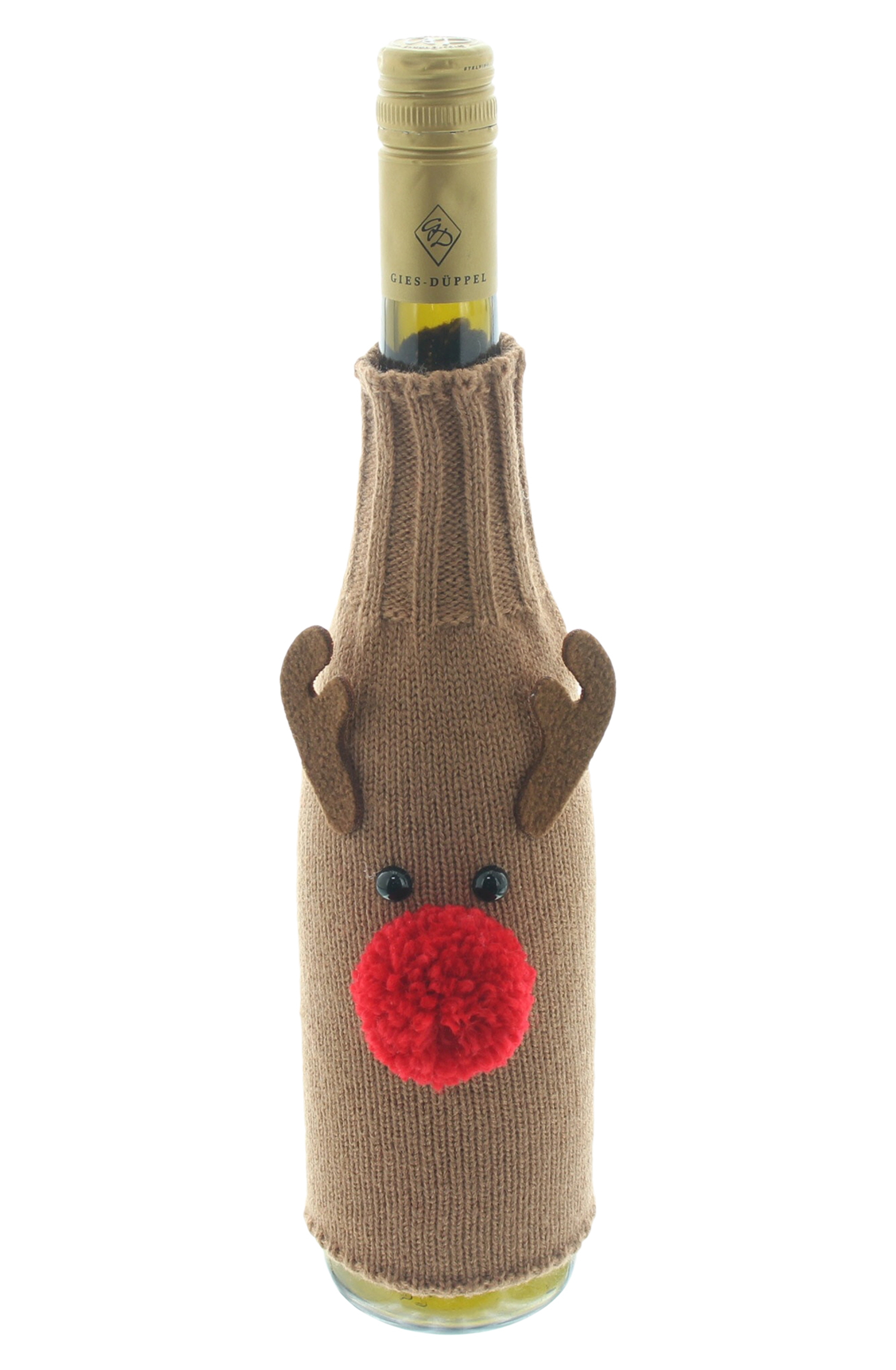 Flaschendeko "Rudolf"  im Frank Flechtwaren Online Shop für Geschenke-Tipps kaufen