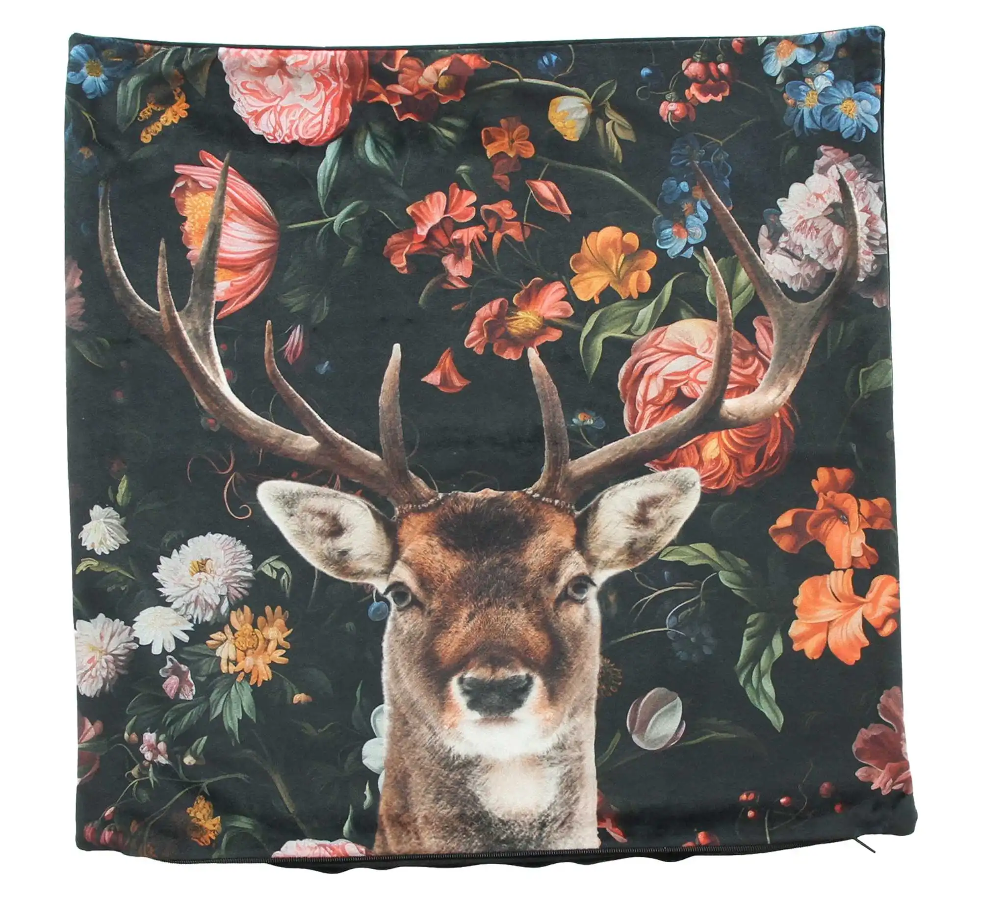 Kissenhülle "Blumenhirsch"  im Frank Flechtwaren Online Shop für Kissenhüllen kaufen