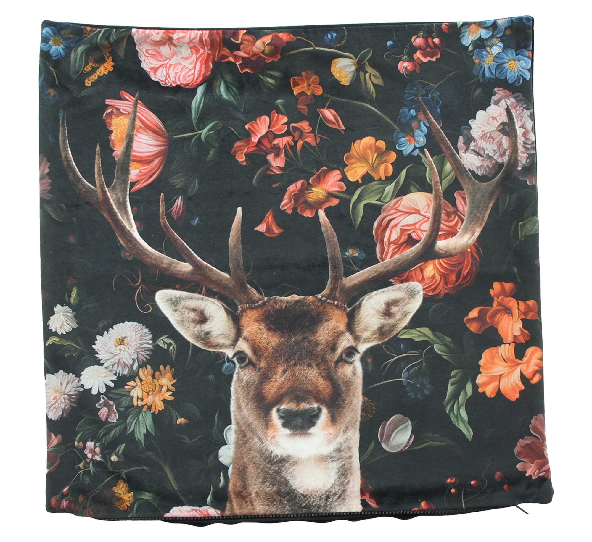 Kissenhülle "Blumenhirsch" im Frank Flechtwaren Online Shop für Kissenhüllen kaufen Kissenhülle "Blumenhirsch" im Frank Flechtwaren Online Shop für Kissenhüllen kaufen
