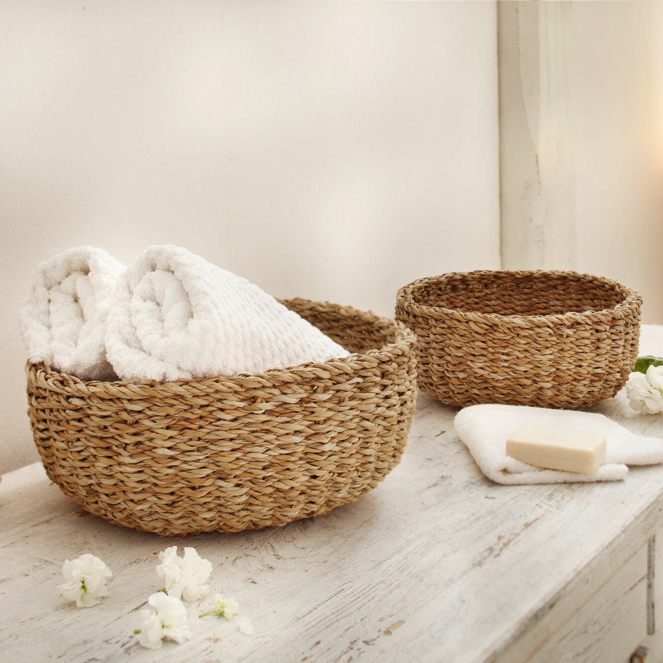 Schale "Seegras", rund, 2er Set  im Frank Flechtwaren Online Shop kaufen
