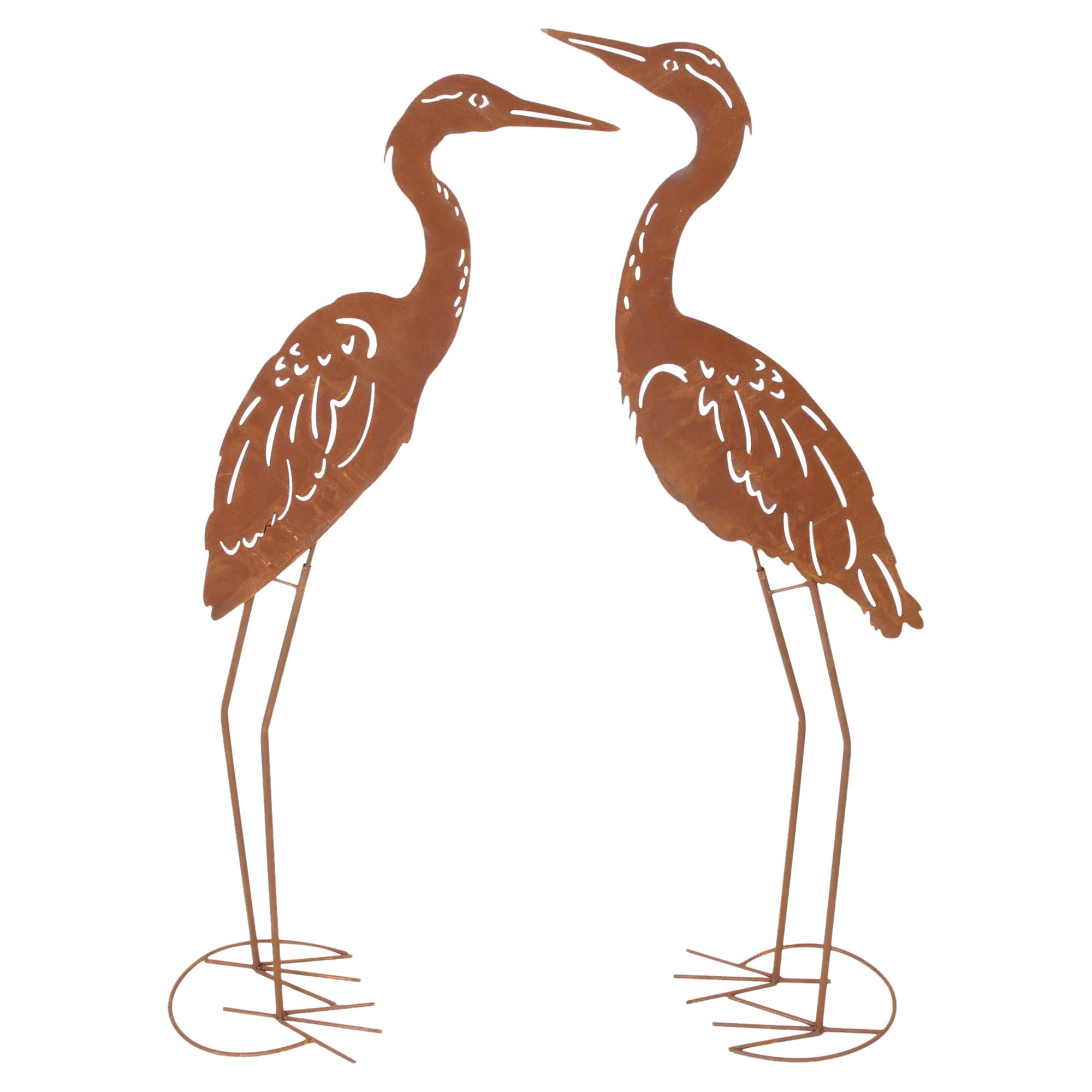 Metallvogel "Rost", 2er Set im Frank Flechtwaren Online Shop für Gartenfiguren kaufen Metallvogel "Rost", 2er Set im Frank Flechtwaren Online Shop für Gartenfiguren kaufen