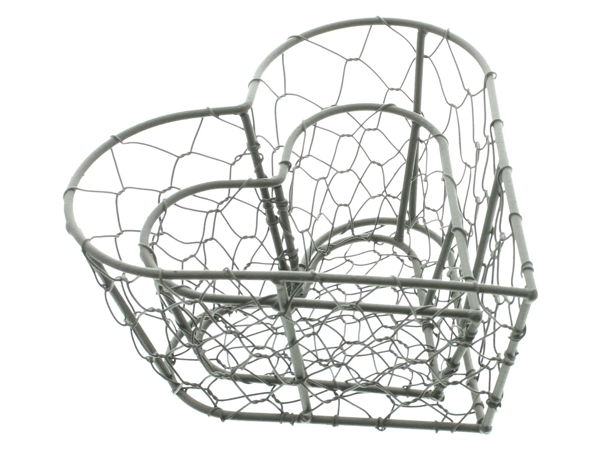 Drahtkörbchen "Herz", 2er Set  im Frank Flechtwaren Online Shop für Ostern kaufen