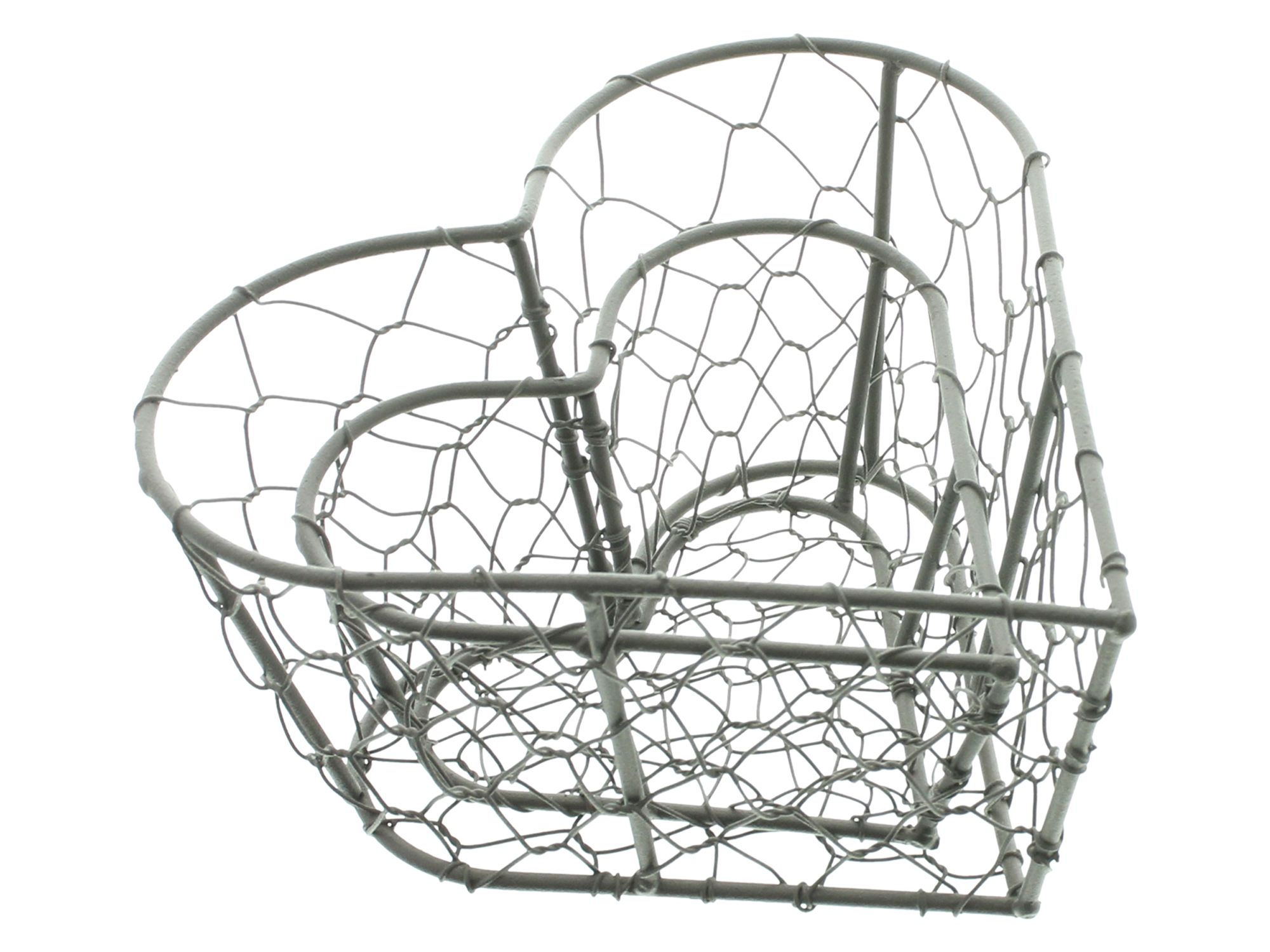 Drahtkörbchen "Herz", 2er Set im Frank Flechtwaren Online Shop für Ostern kaufen Drahtkörbchen "Herz", 2er Set im Frank Flechtwaren Online Shop für Ostern kaufen