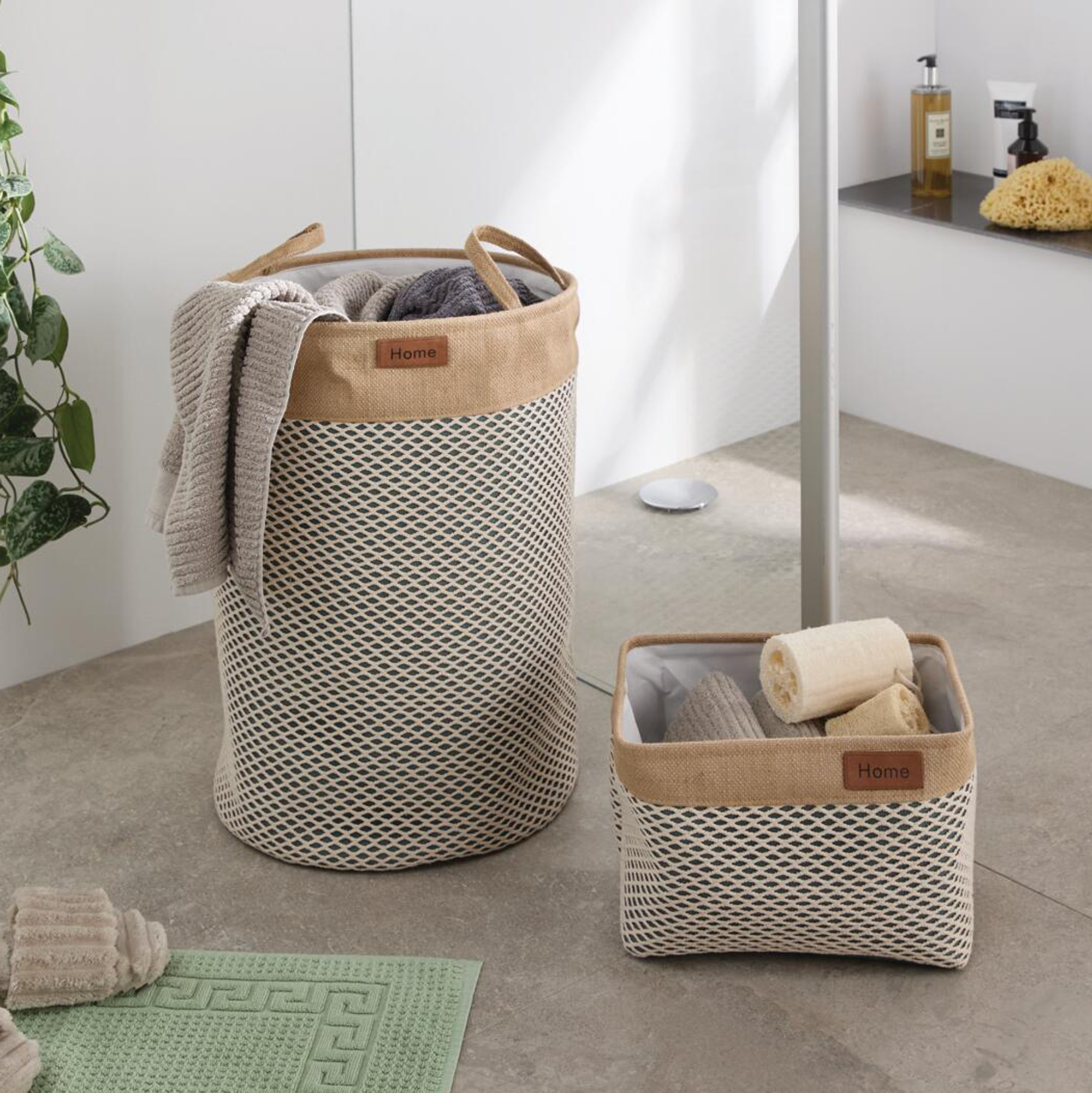 Stoffkorb "Home", groß  im Frank Flechtwaren Online Shop kaufen