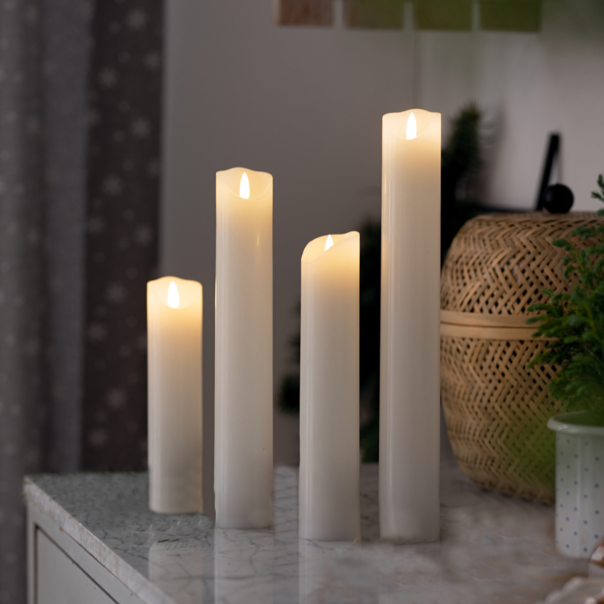 LED-Kerze "Elegance", 4er Set  im Frank Flechtwaren Online Shop kaufen