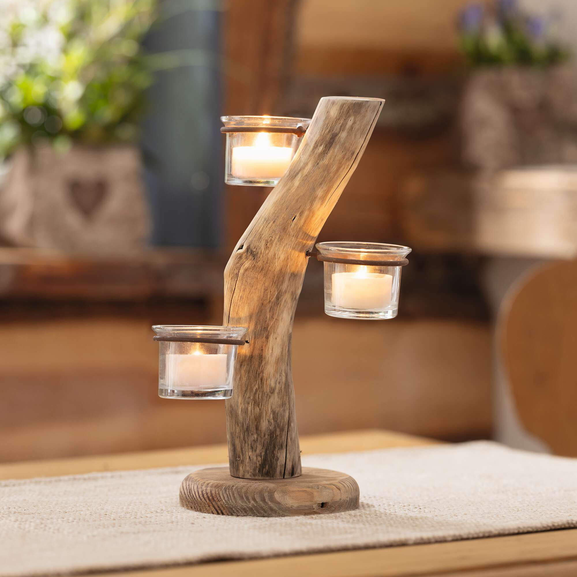 Teelichthalter "Naturschön"  im Frank Flechtwaren Online Shop kaufen
