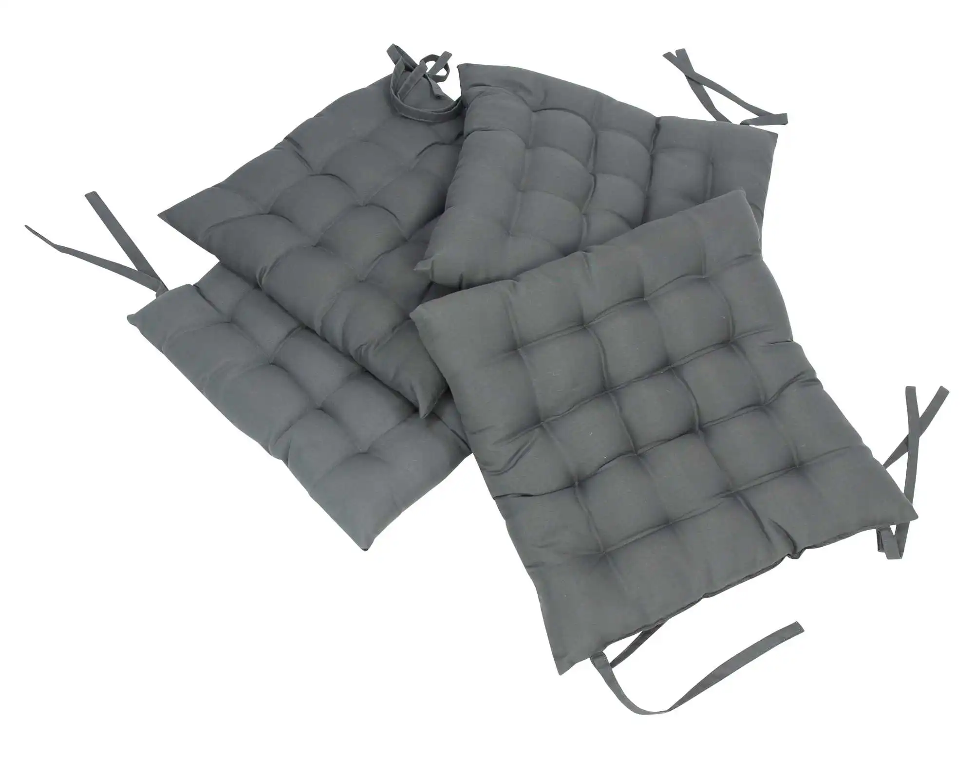 Sitzkissen "Grey", 4er Set im Frank Flechtwaren Online Shop für Küche kaufen Sitzkissen "Grey", 4er Set im Frank Flechtwaren Online Shop für Küche kaufen