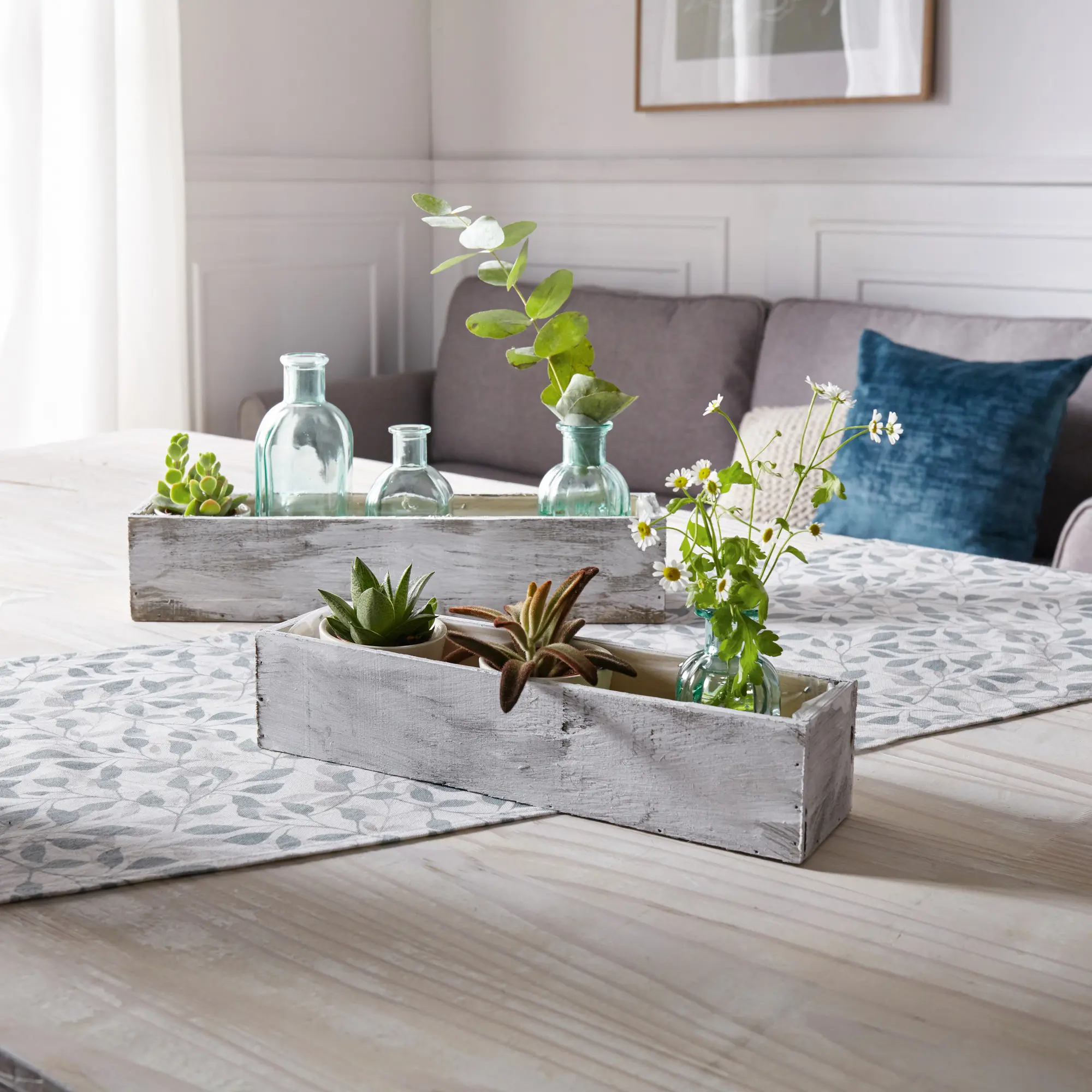 Pflanzer "Shabby-White", 2er Set  im Frank Flechtwaren Online Shop für Ostern kaufen