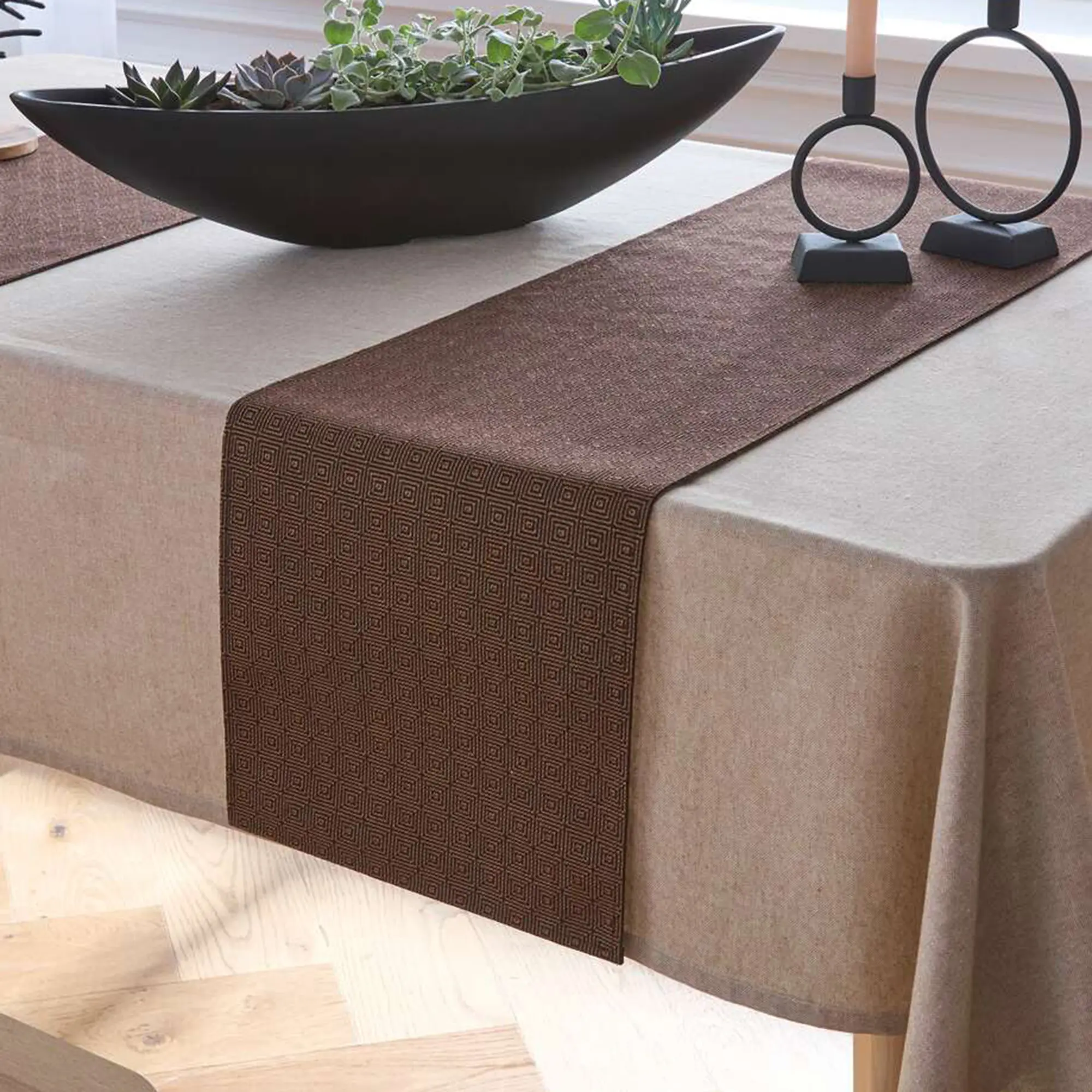 Tischläufer "Coffee Brown"  im Frank Flechtwaren Online Shop kaufen