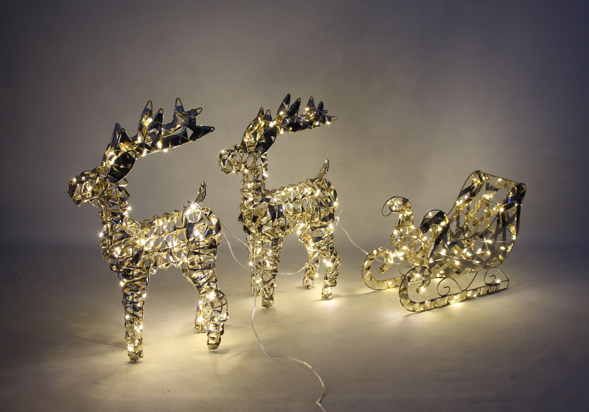 LED-Schlitten "Golden"  im Frank Flechtwaren Online Shop für Schlitten kaufen
