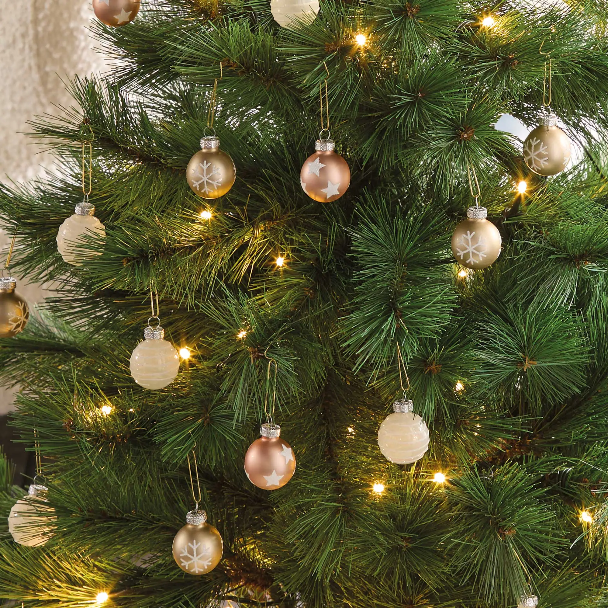 Christbaumschmuck "Stern &amp; Schneeflocke", 27er Set  im Frank Flechtwaren Online Shop kaufen