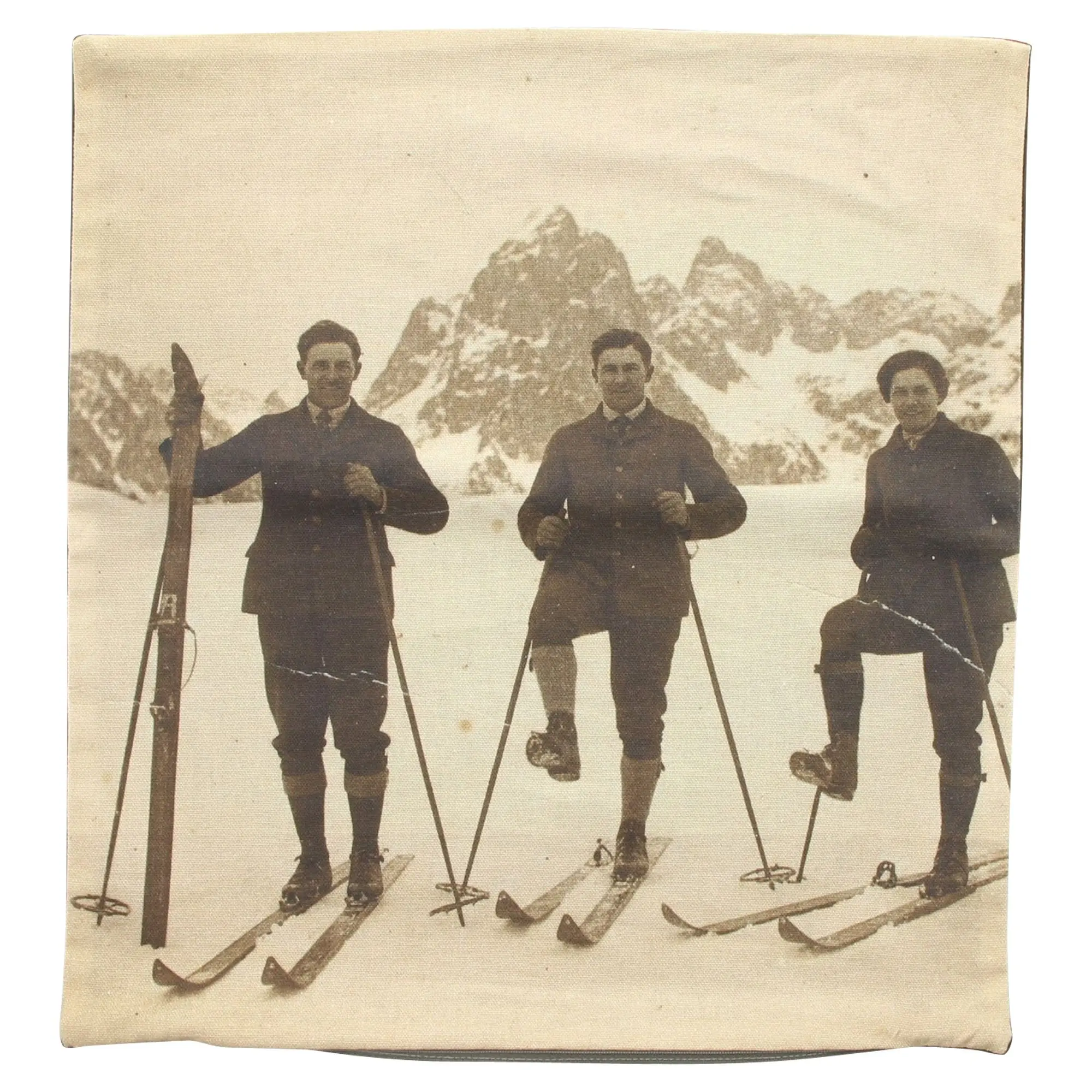 Kissenhülle "Vintage Skiing"  im Frank Flechtwaren Online Shop für Kissenhüllen kaufen