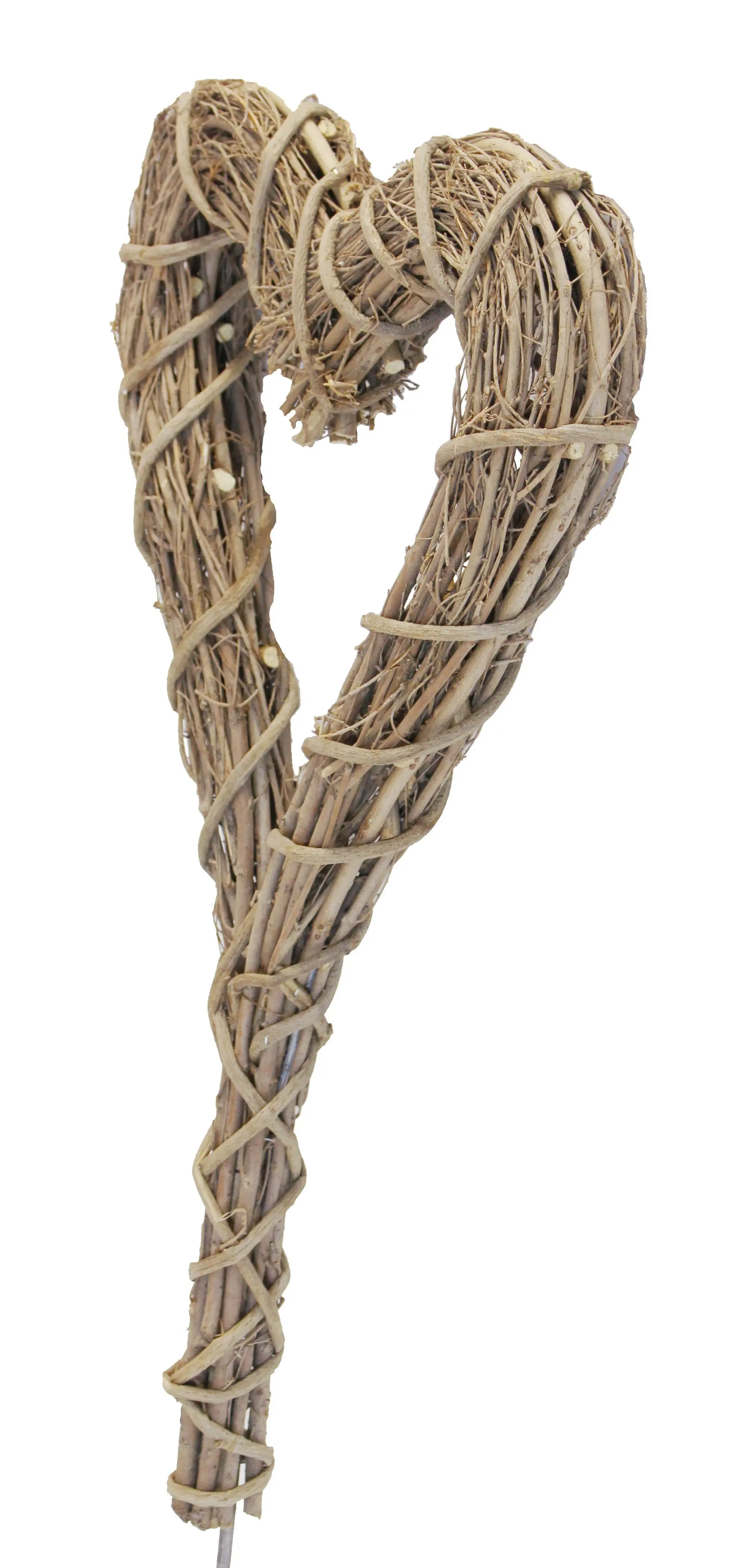 Herzstecker "Rustikal"  im Frank Flechtwaren Online Shop für Gartenstecker kaufen