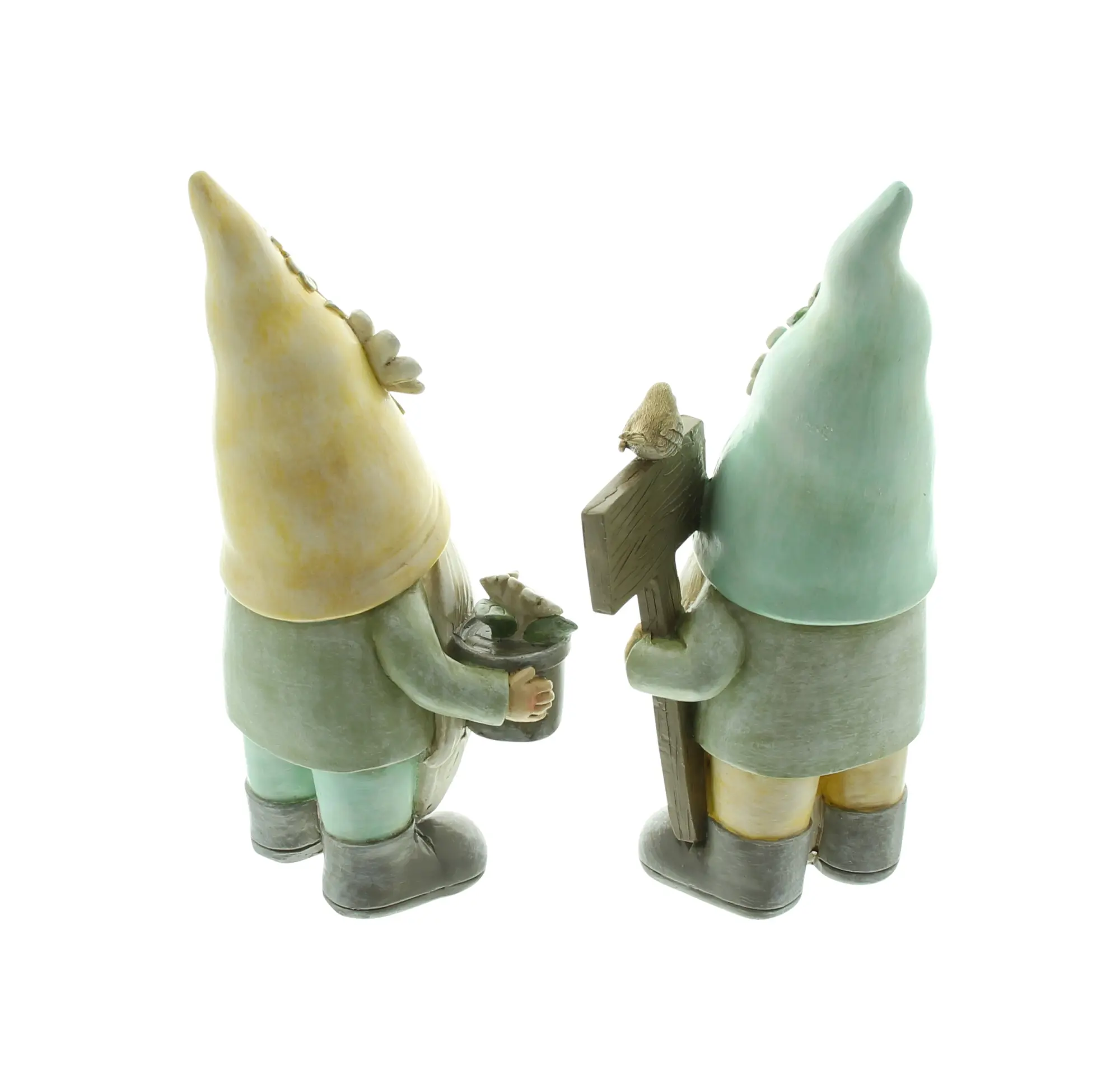 Wichtel "Gartenarbeit", 2er Set  im Frank Flechtwaren Online Shop für Gartenfiguren kaufen