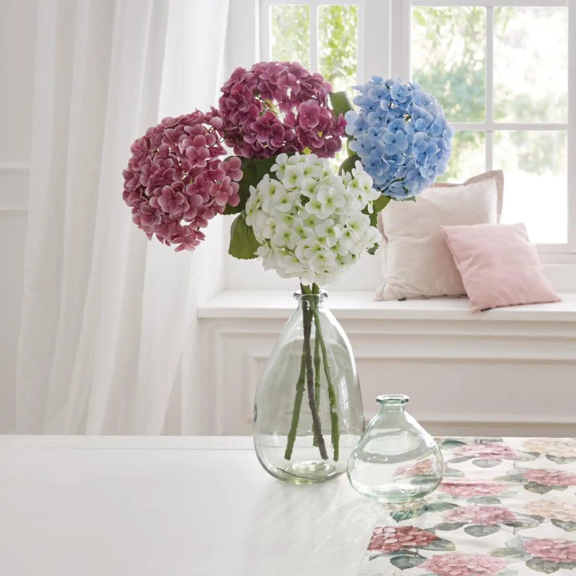 Kunstblume "Rosa Hortensie"  im Frank Flechtwaren Online Shop kaufen