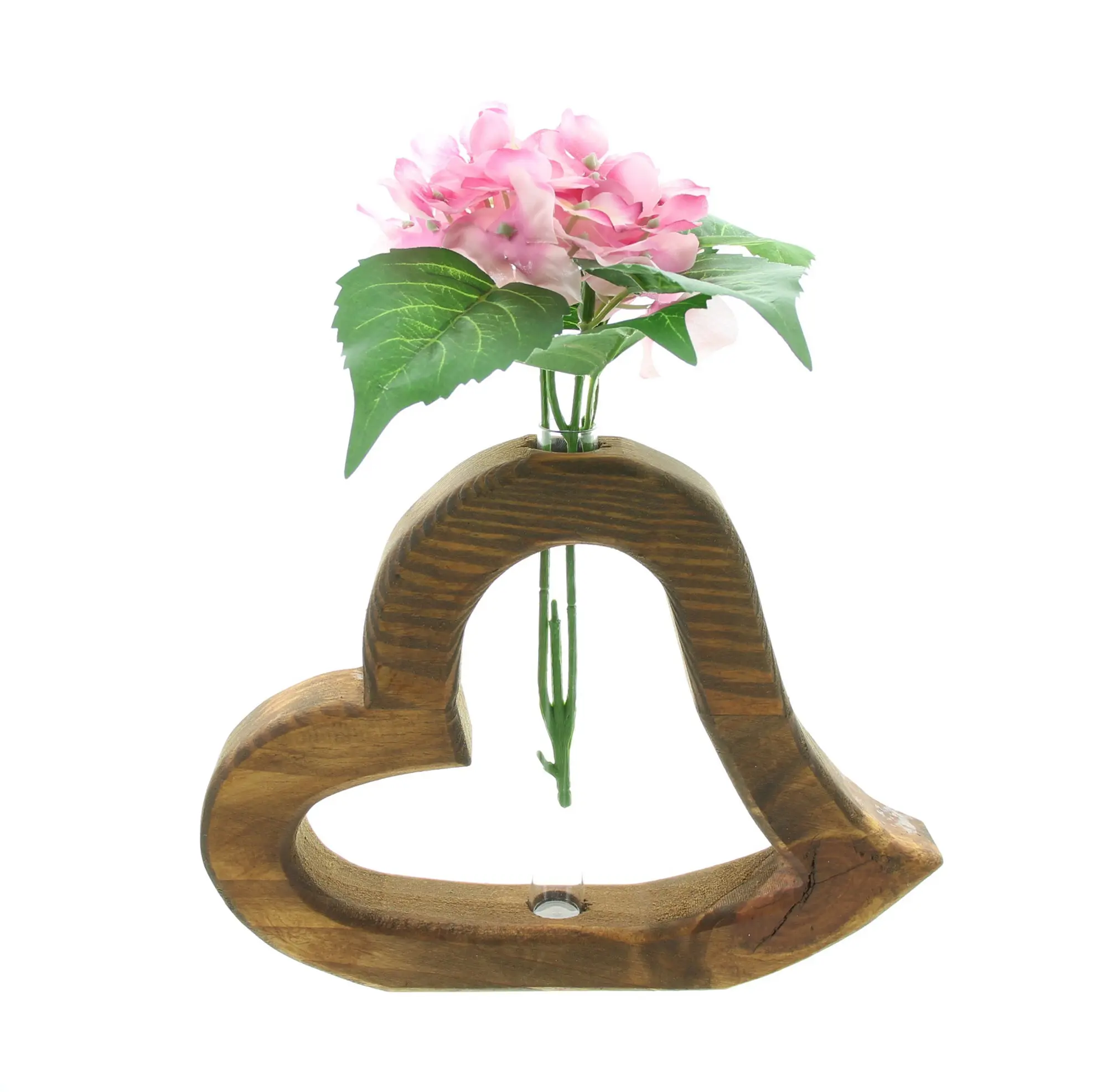 Holzherz "Väschen", braun  im Frank Flechtwaren Online Shop für Dekovasen kaufen