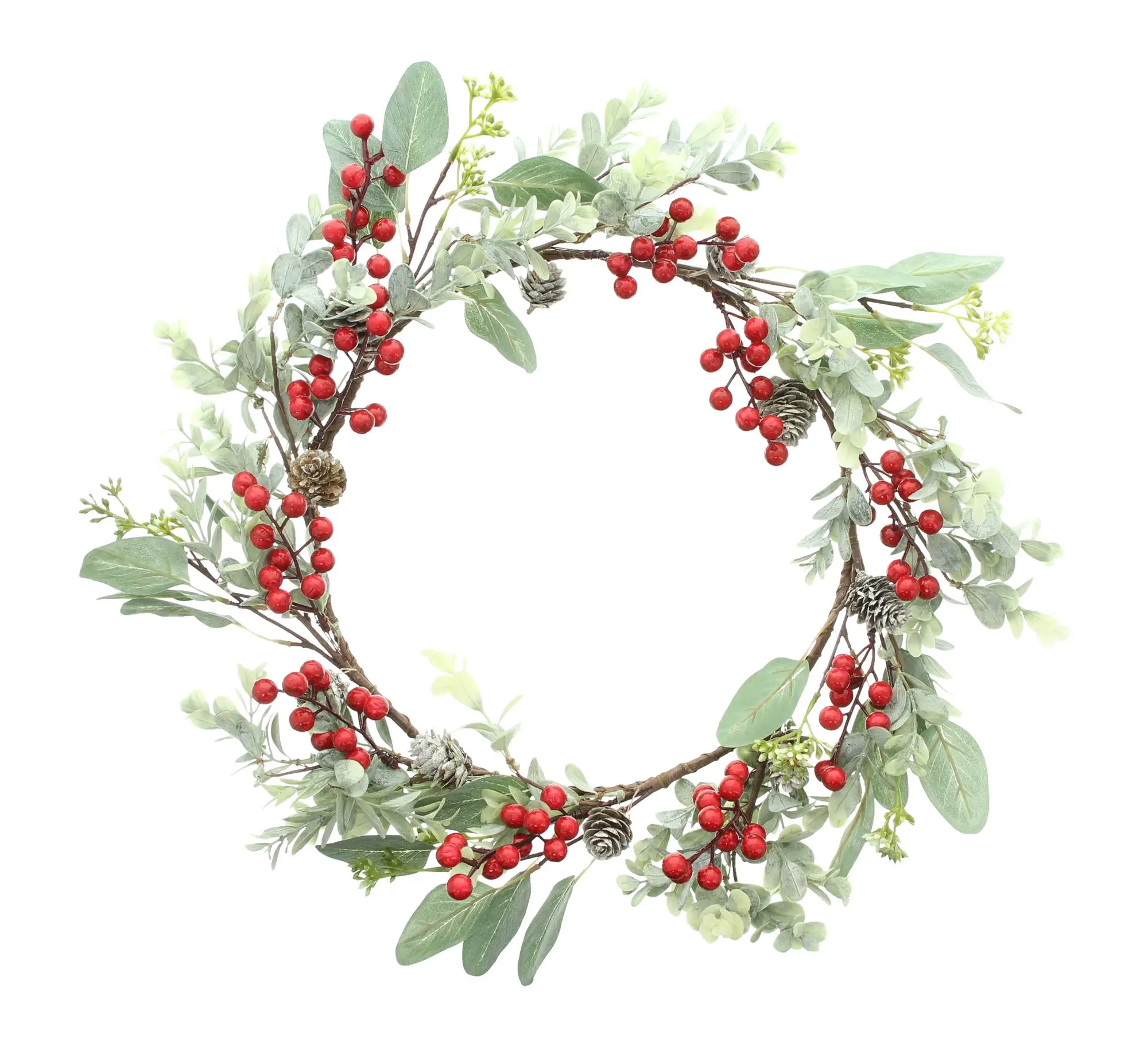 Kranz "Rote Beeren"  im Frank Flechtwaren Online Shop für Weihnachtliche Kränze kaufen