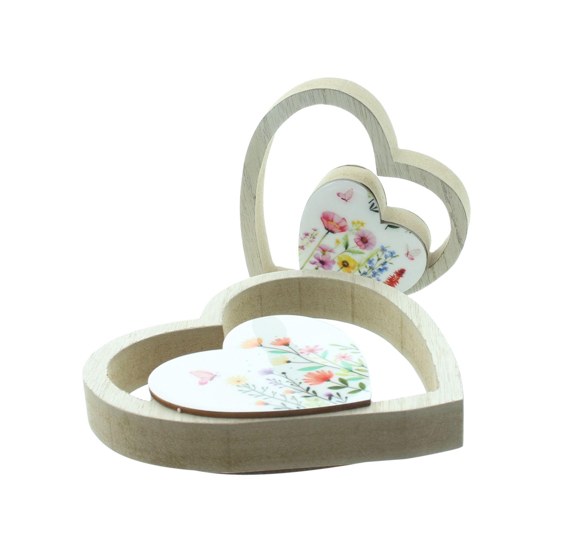 Herz "Blumenwiese", 2er Set  im Frank Flechtwaren Online Shop für Dekofiguren kaufen